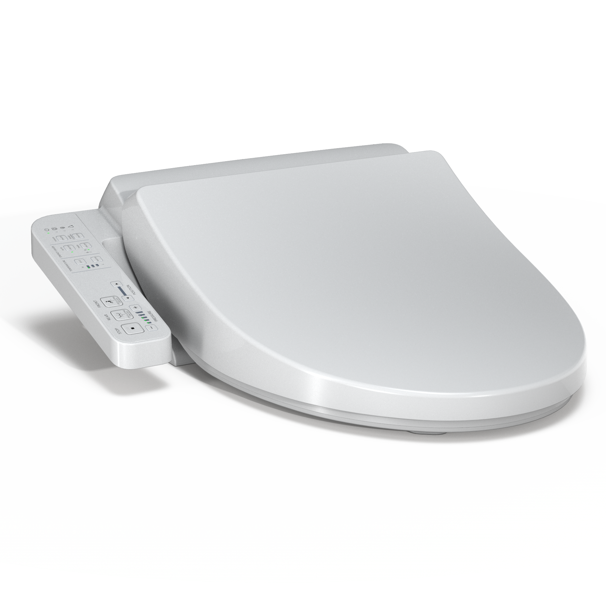 Asiento de baño con bidé calentado, cierre suave y alargado de plástico blanco de algodón TOTO SW3004-01
