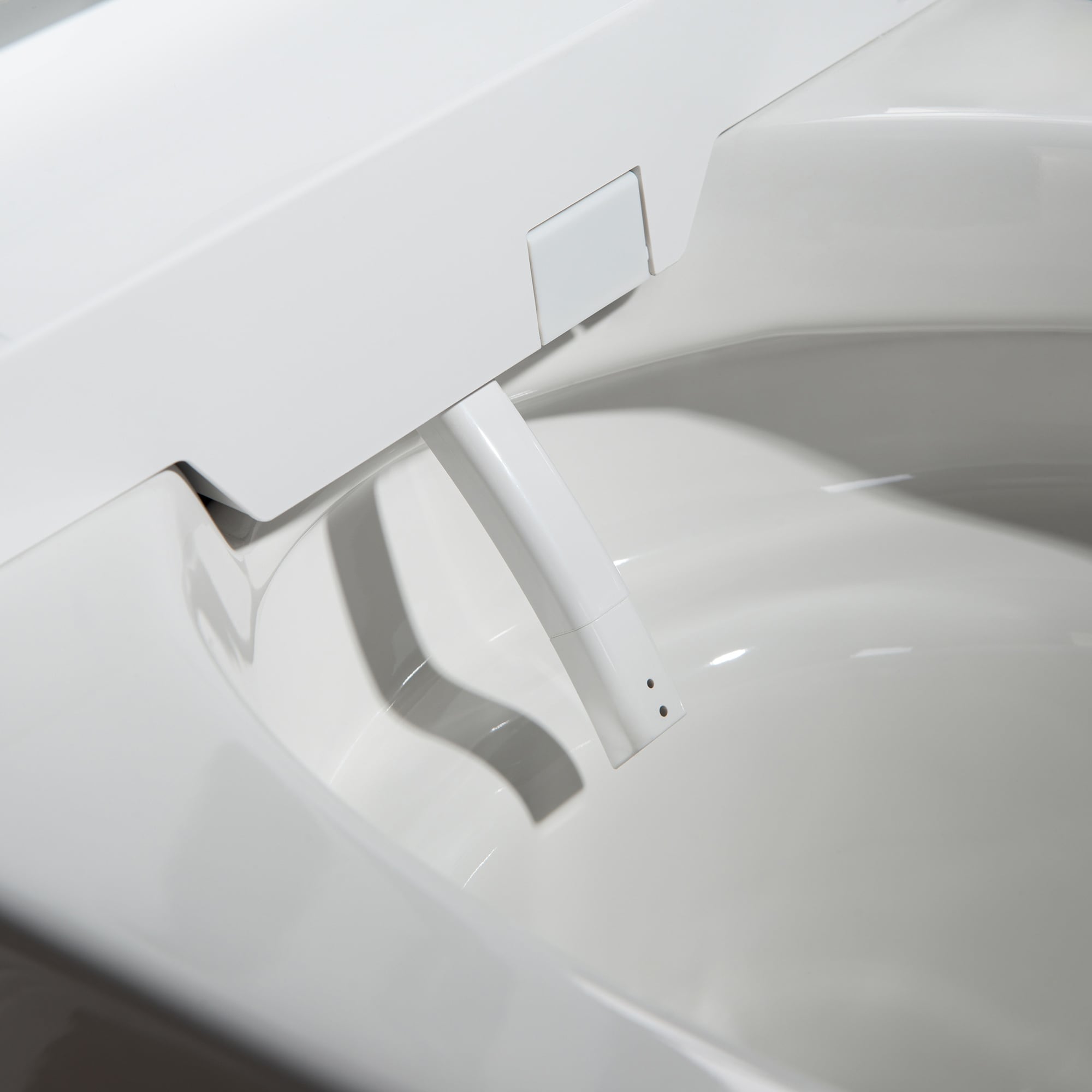 Bañera bidireccional blanca de Toscano de Woodbridge con cierre suave inteligente y altura estándar, alargada de una sola pieza con asiento bidet de 12 pulgadas y descarga doble de 1.6 GPF LT527