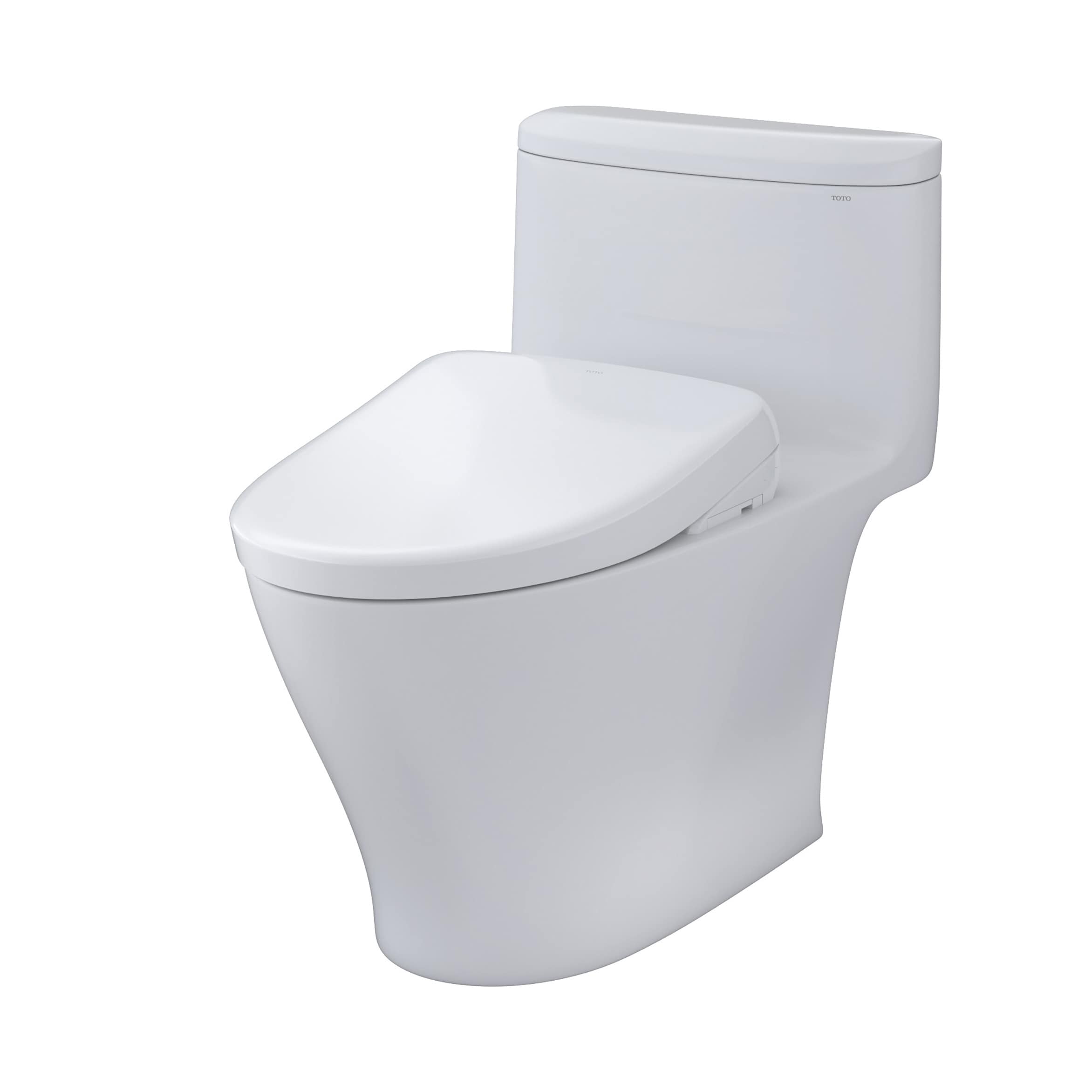 TOTO Nexus Algodón Blanco Bidet Alargado Individual Altura de Silla de 1 pieza 12 pulgadas de Rough-In 1.6 GPF MW6424726CUFGA-01