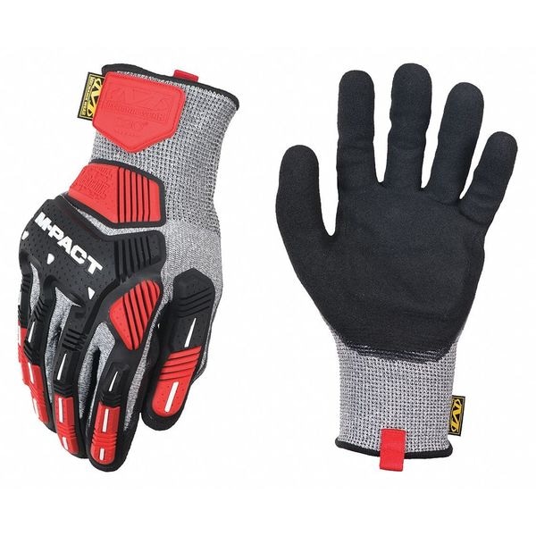 Guantes recubiertos con resistencia al corte y impacto de Mechanix Wear, Nivel de corte A5, 13 ga, Negro/Gris, Talla S - KHD-CR-010