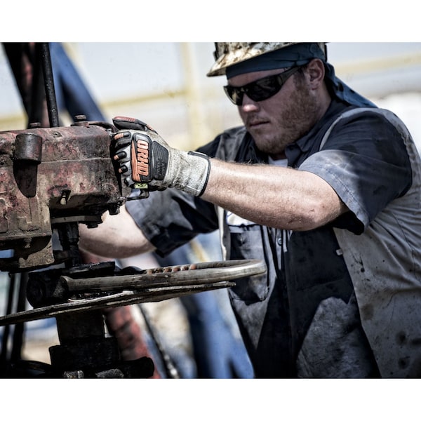 Guantes recubiertos con resistencia al corte y impacto de Mechanix Wear, Nivel de corte A5, 13 ga, Negro/Gris, Talla S - KHD-CR-010