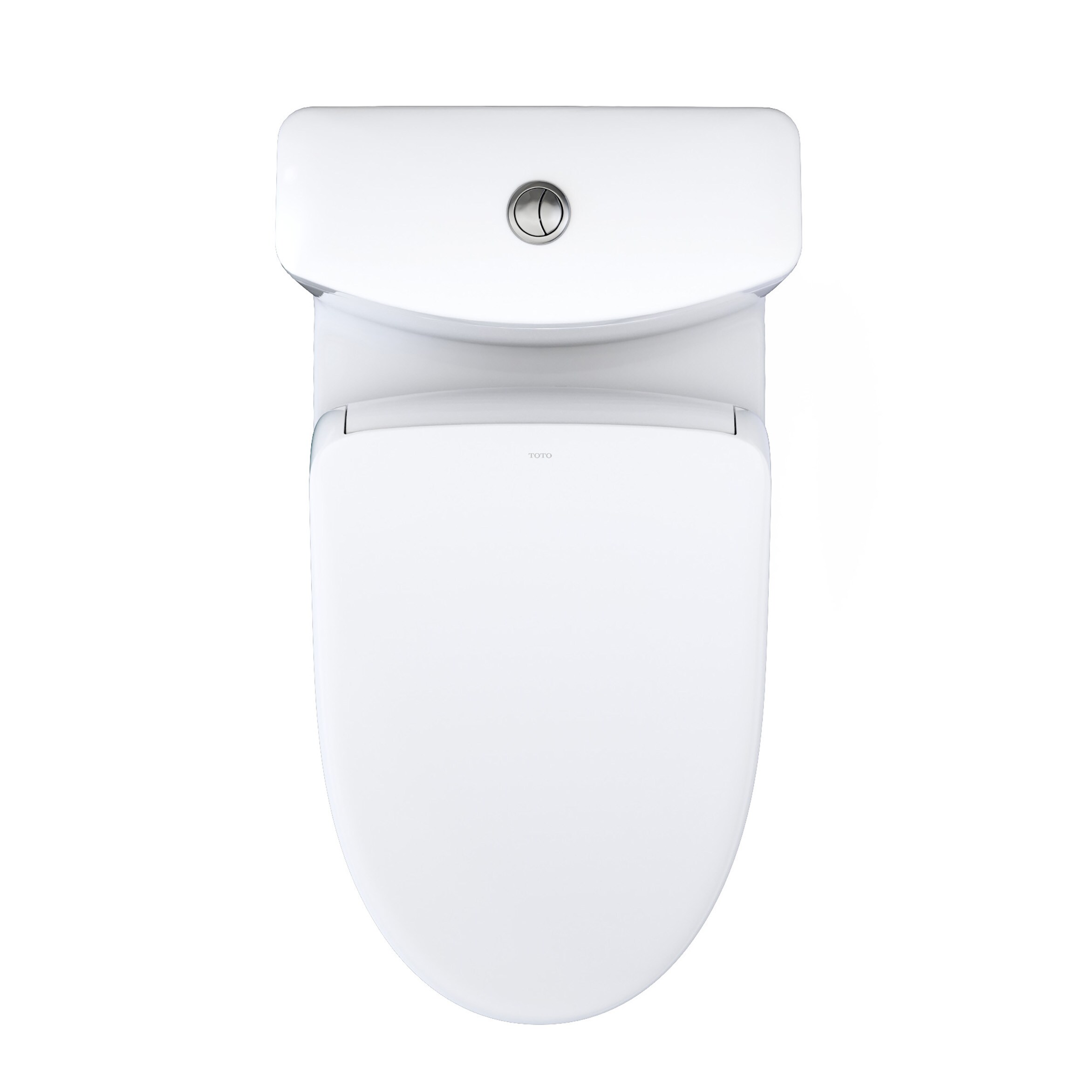 TOTO Aquia blanco de algodón con doble descarga, alargado a altura de silla, bidet de una sola pieza con descarga de 1.28 GPF y conexión de 12 pulgadas de áspero.