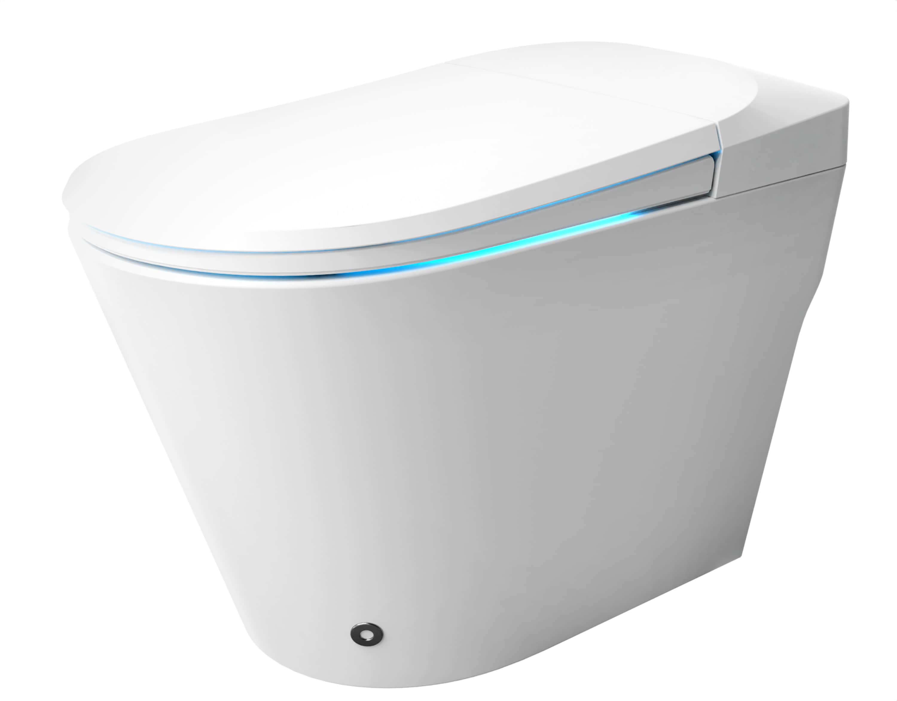 ANZZI Inodoro Blanco sin Contacto de Descarga con Altura Estándar alargado Smart Soft Close 1 pieza Bidet 12 pulgadas de Rough-In 1.28 GPF TL-ST950WIFI-WH