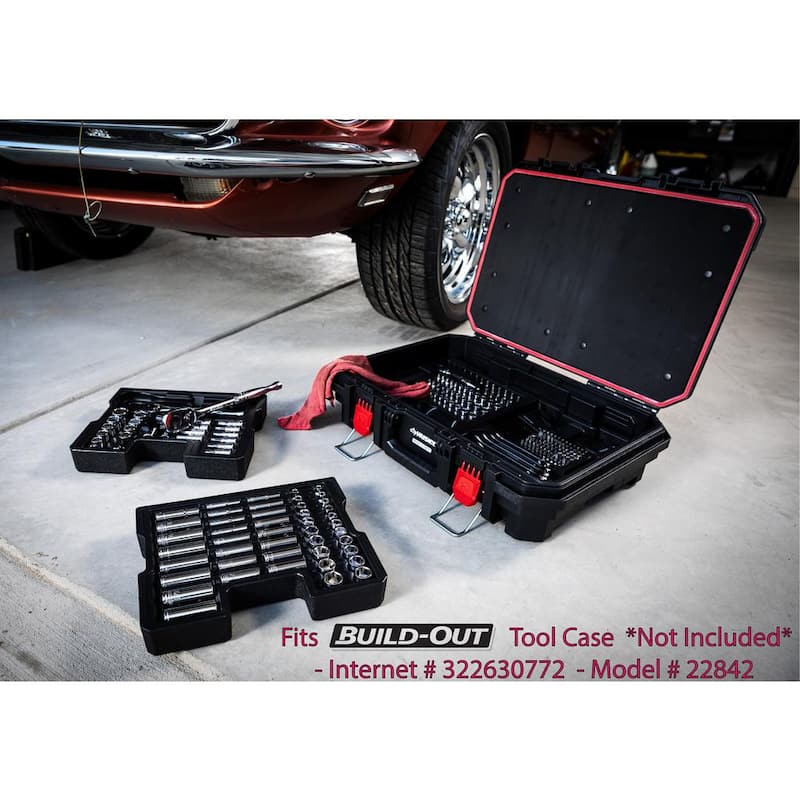 Set de herramientas mecánicas Husky con bandejas de almacenamiento integradas (270 piezas) - H270MTSBO