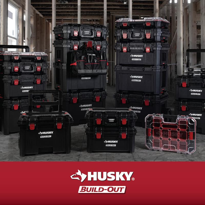 Set de herramientas mecánicas Husky con bandejas de almacenamiento integradas (270 piezas) - H270MTSBO