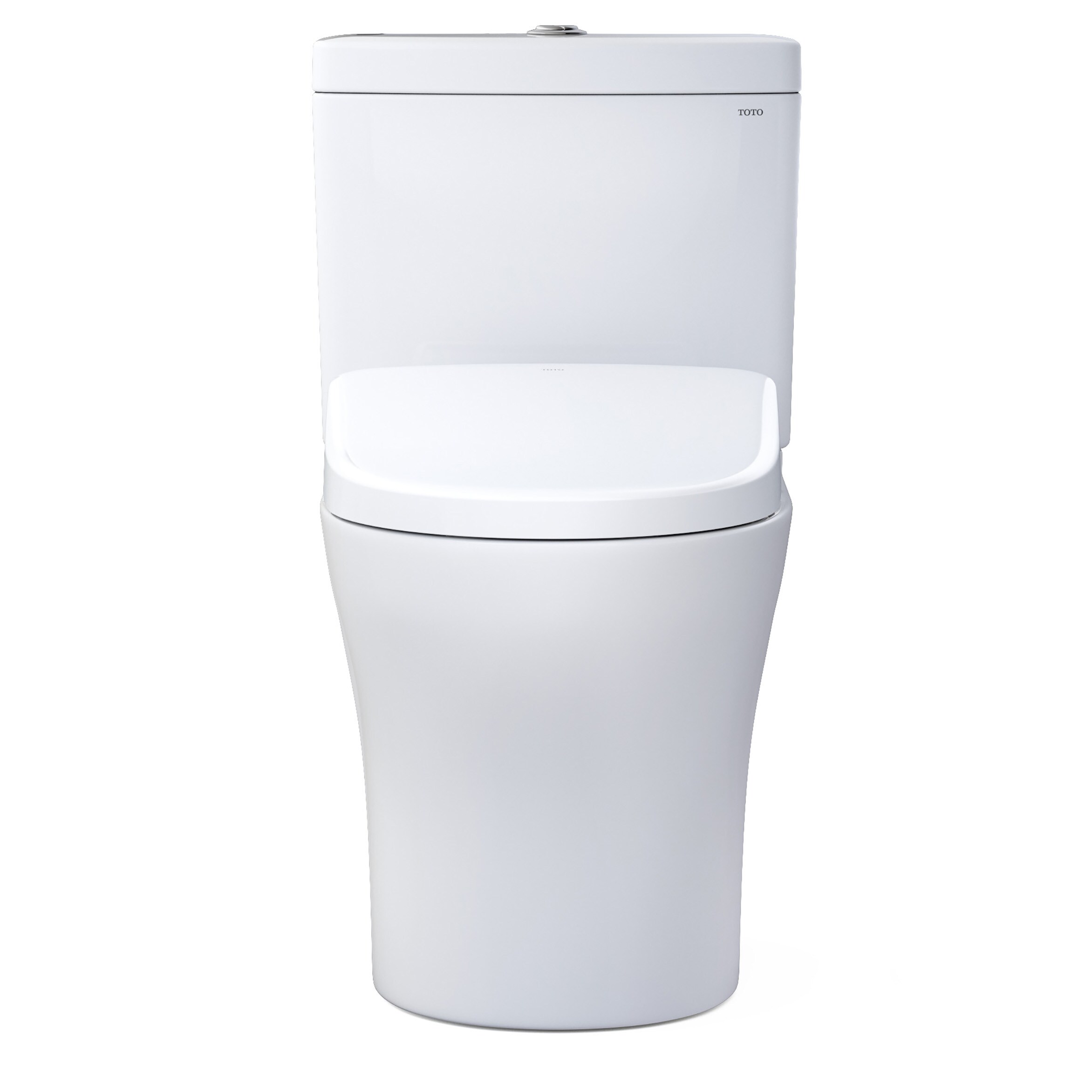 TOTO Aquia Algodón Blanco Bidet de altura de silla alargada de doble descarga de 2 piezas con descarga en bruto de 12 pulgadas y 1.28 GPF MW4464726CEMFGNA-01