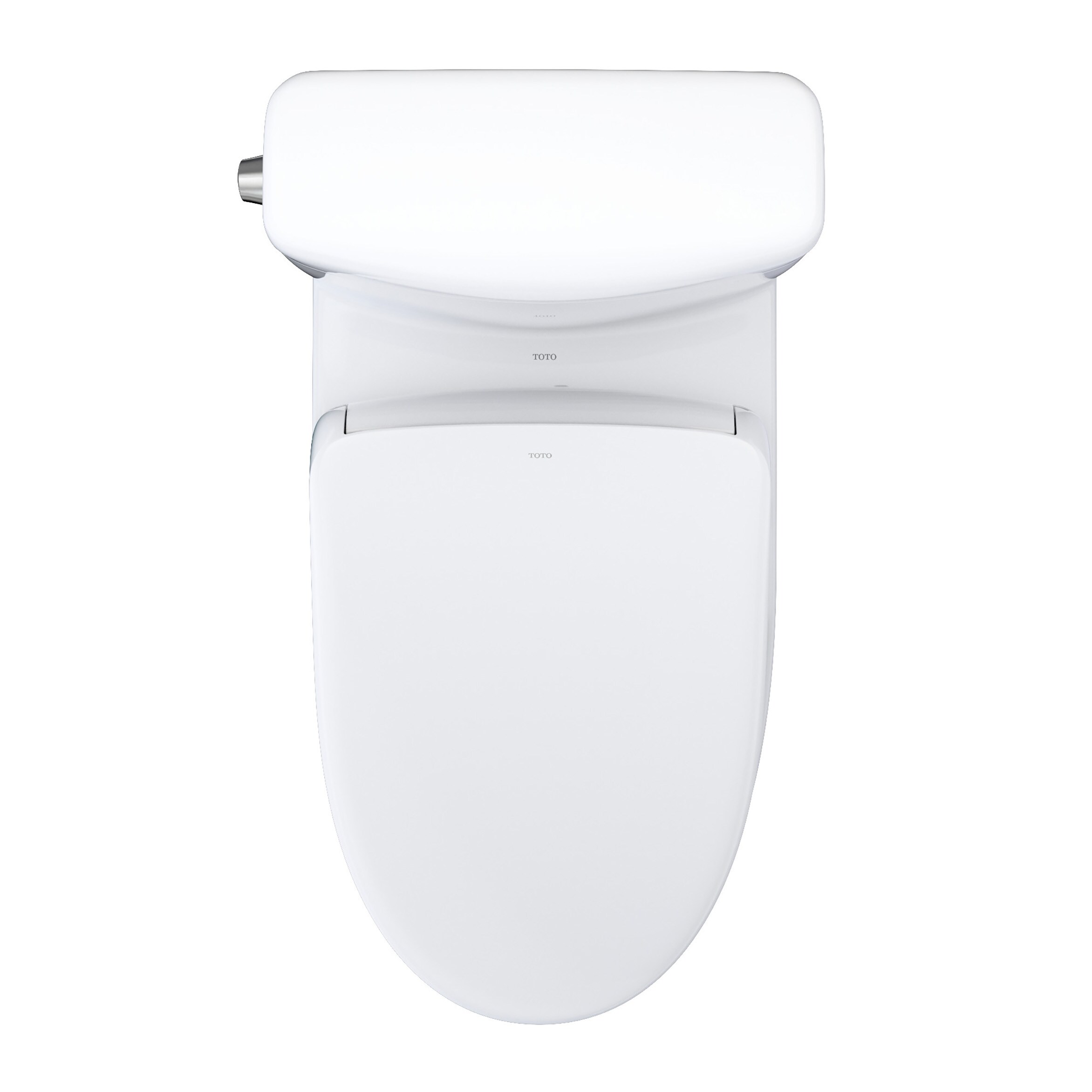 Bidet de altura estándar alargado de doble descarga en algodón blanco TOTO Aquia con etiqueta WaterSense de 1.28 GPF y 12 pulgadas de montaje áspero MW4364726CEMFGNA-01.