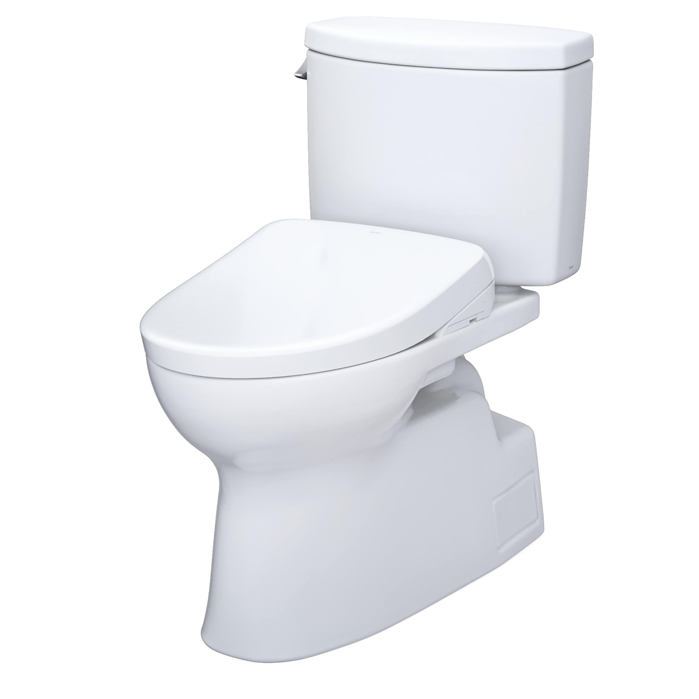 Lavabo bidet TOTO WASHLET+ Blanco Algodón Individual Alargado Altura estándar Cierre suave de caída lenta 2 piezas 12 pulgadas de separación 1.28 GPF MW4744736CEFG-01