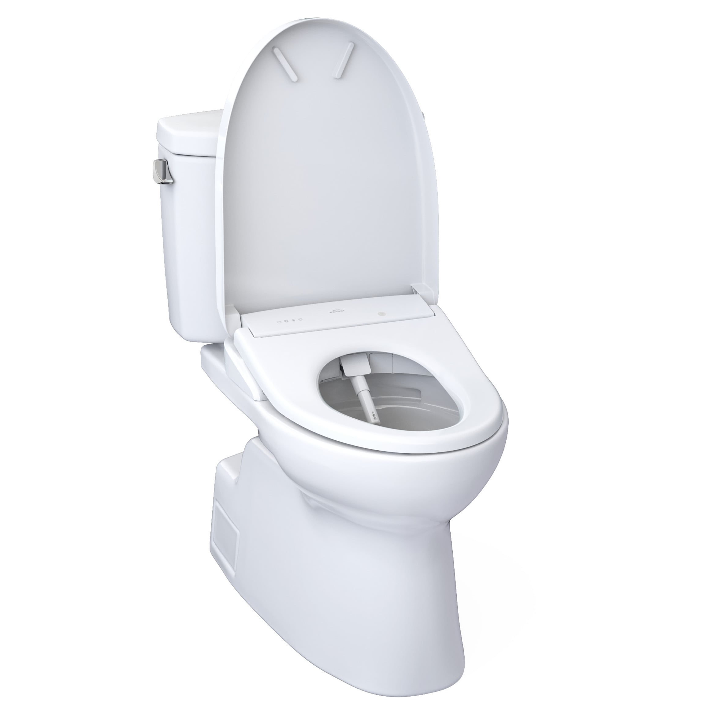 Lavabo bidet TOTO WASHLET+ Blanco Algodón Individual Alargado Altura estándar Cierre suave de caída lenta 2 piezas 12 pulgadas de separación 1.28 GPF MW4744736CEFG-01