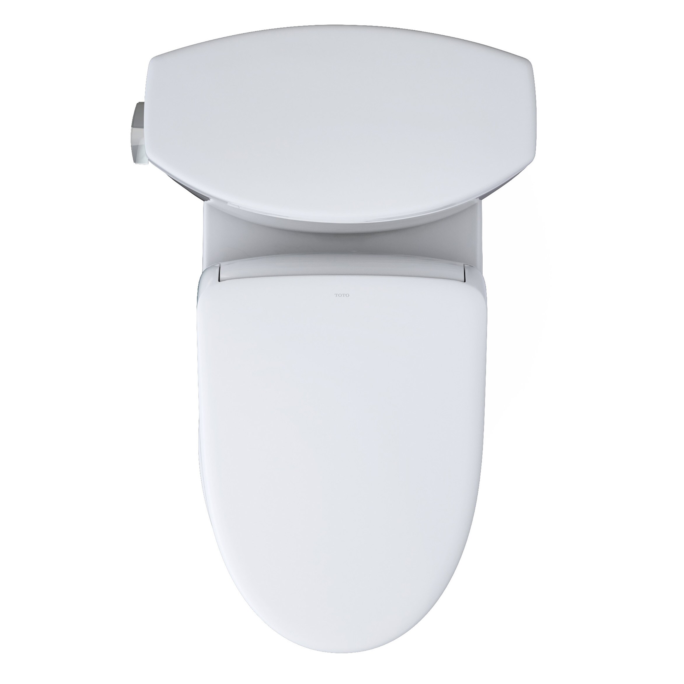 Lavabo bidet TOTO WASHLET+ Blanco Algodón Individual Alargado Altura estándar Cierre suave de caída lenta 2 piezas 12 pulgadas de separación 1.28 GPF MW4744736CEFG-01