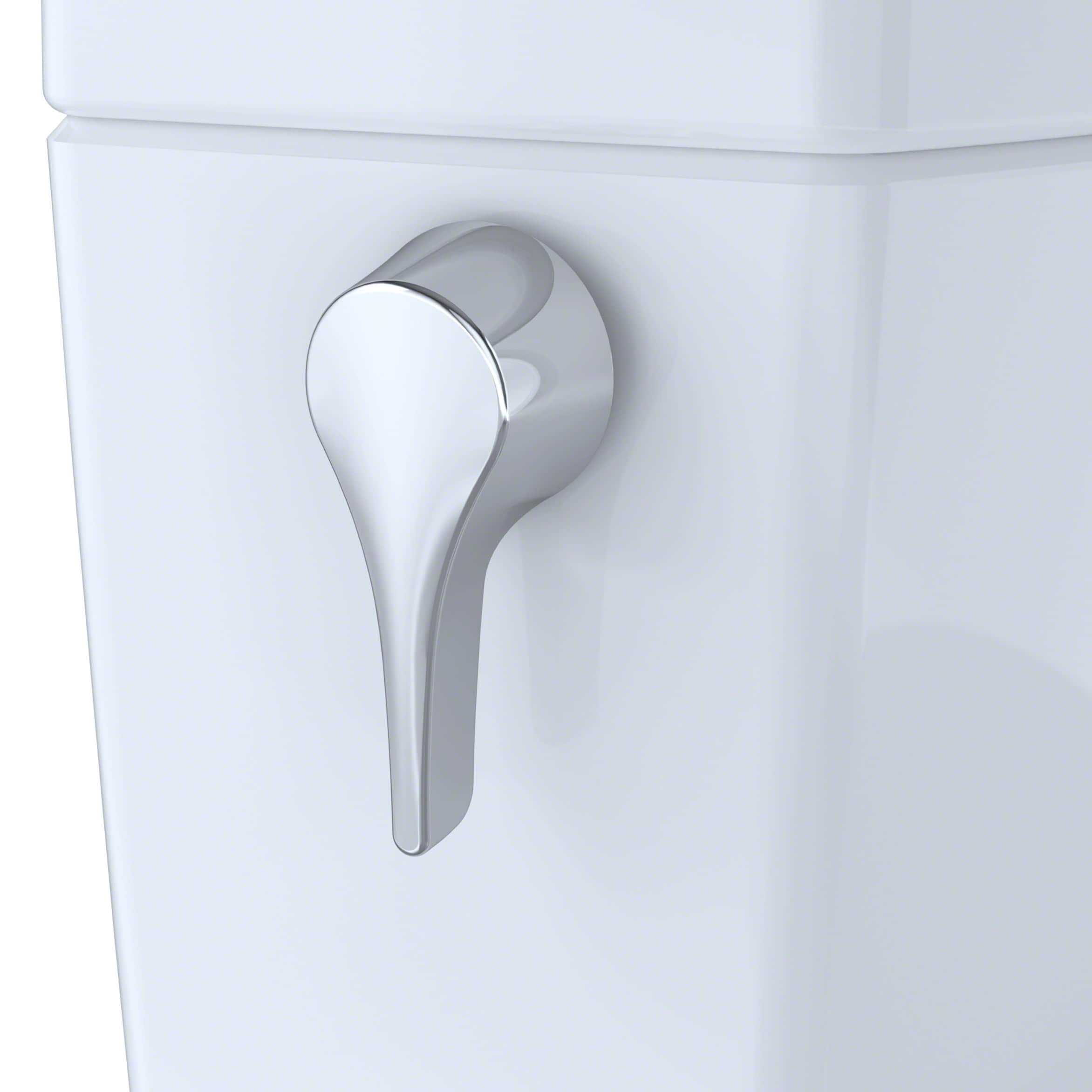 TOTO WASHLET+ Algodón Blanco Sencillo Alargado Altura estándar Cierre suave Juego de bidé de 2 piezas con descarga de 12 pulgadas y 1.6 GPF MW4544726CUFGA-01