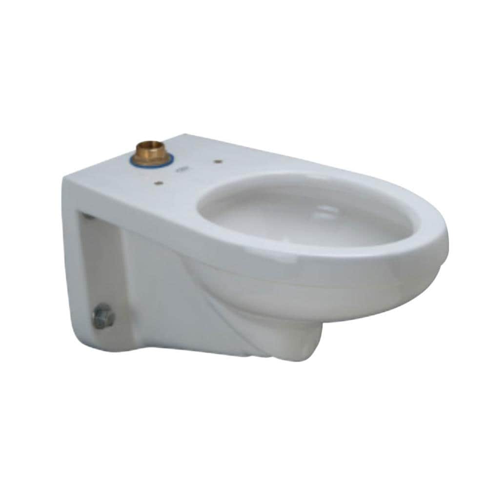 Taza de baño comercial alargada blanca Zurn EcoVantage para montaje en pared