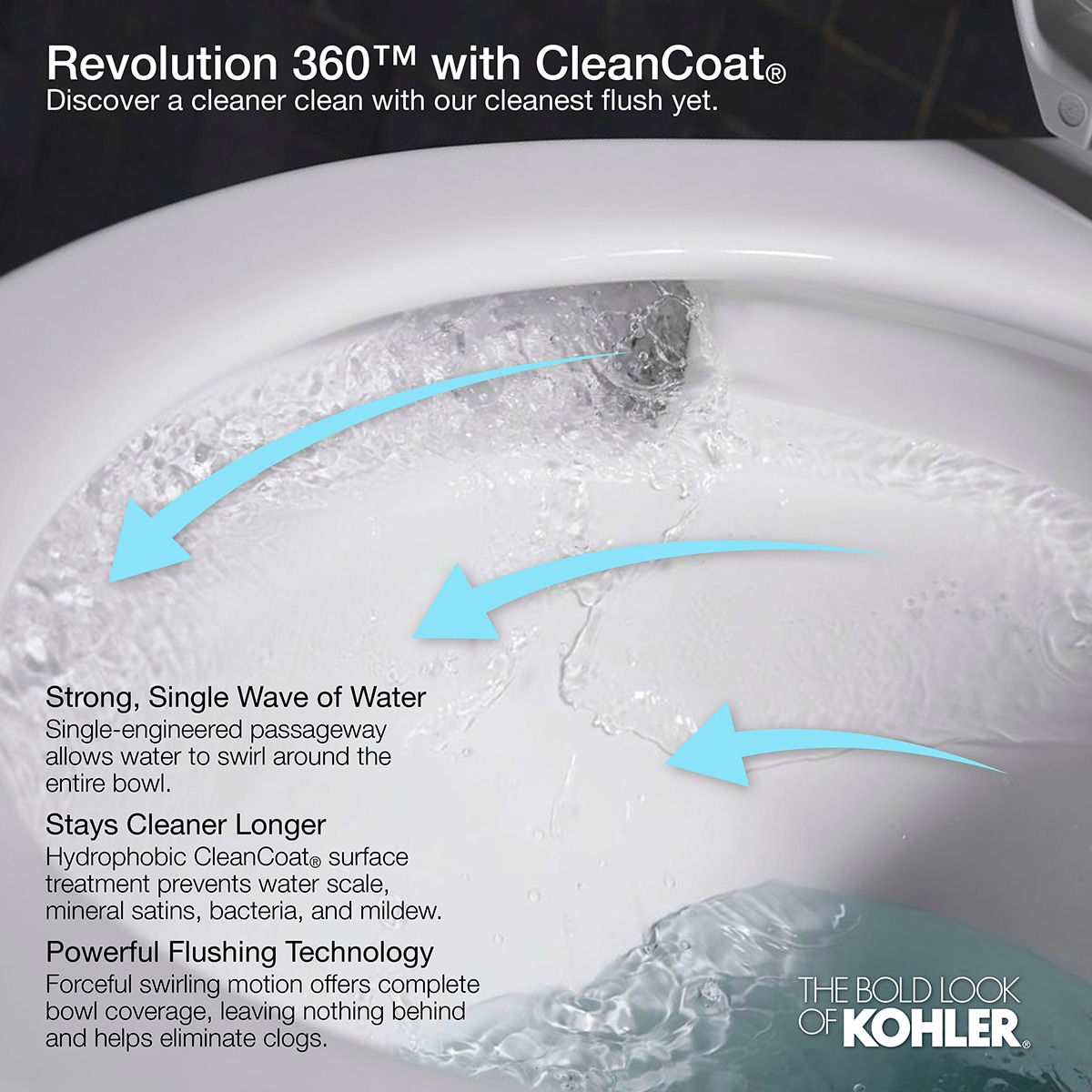Taza de baño alargada a altura de silla en color hueso Cimarron de KOHLER con rough-in de 12 pulgadas 31588-96