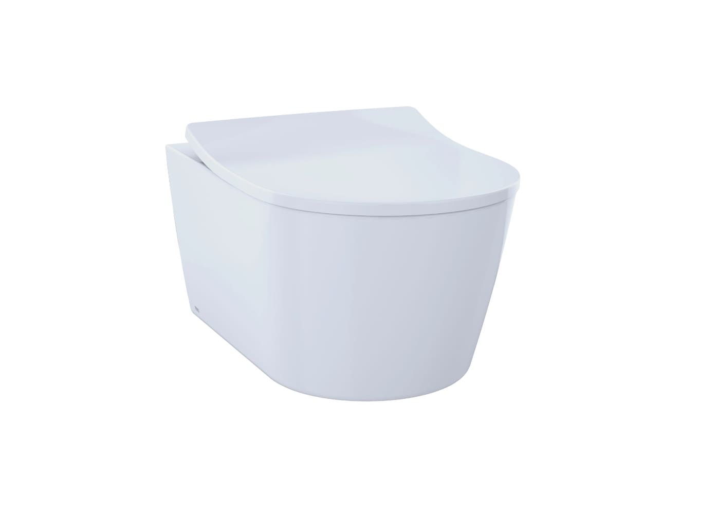 Taza de baño alargada de montaje en pared en blanco de algodón TOTO CT447CFG-01