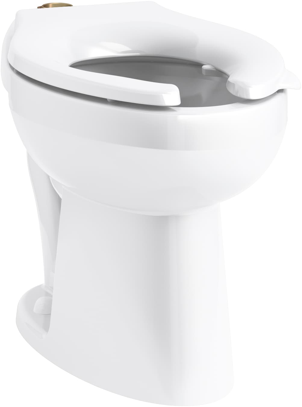 Taza de baño comercial alargada, color blanco, altura de silla, KOHLER Highcliff con desagüe de 10 pulgadas, modelo K-96057-L-0