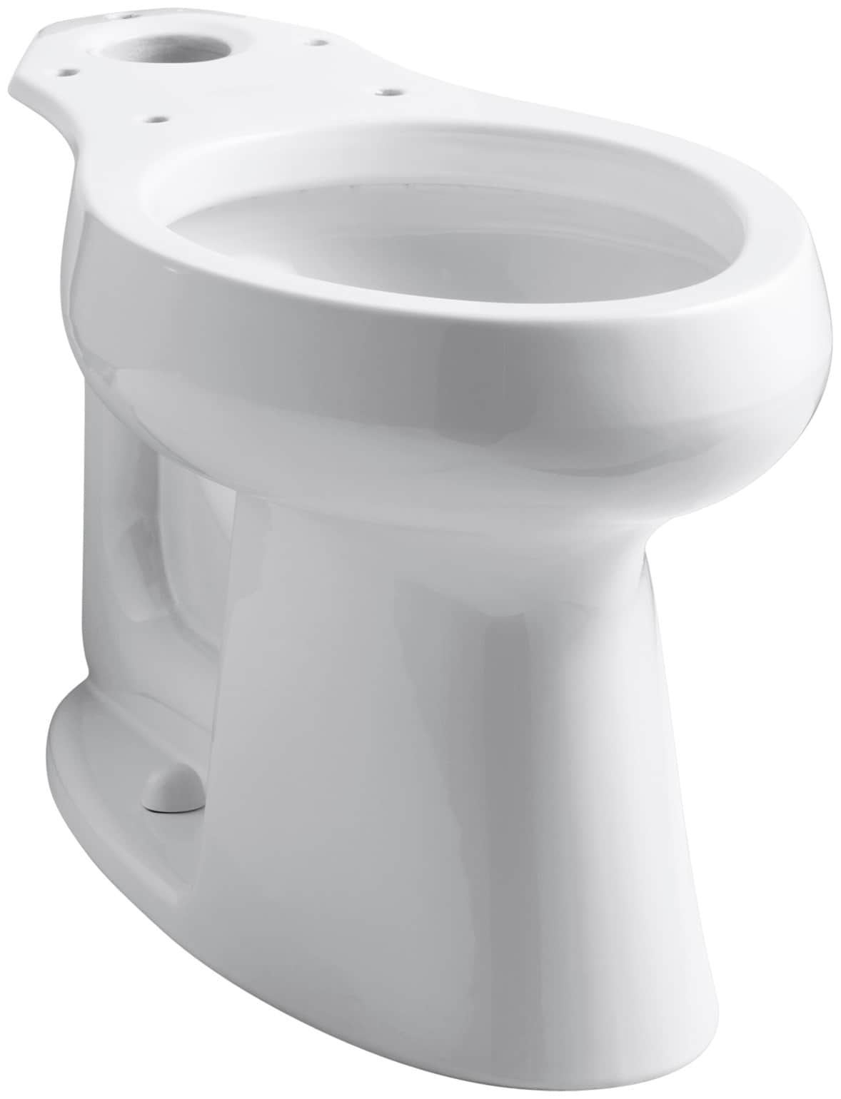 Taza de baño alargada a altura de silla Highline de KOHLER en color blanco con 12 pulgadas de desadastre - 4199-0