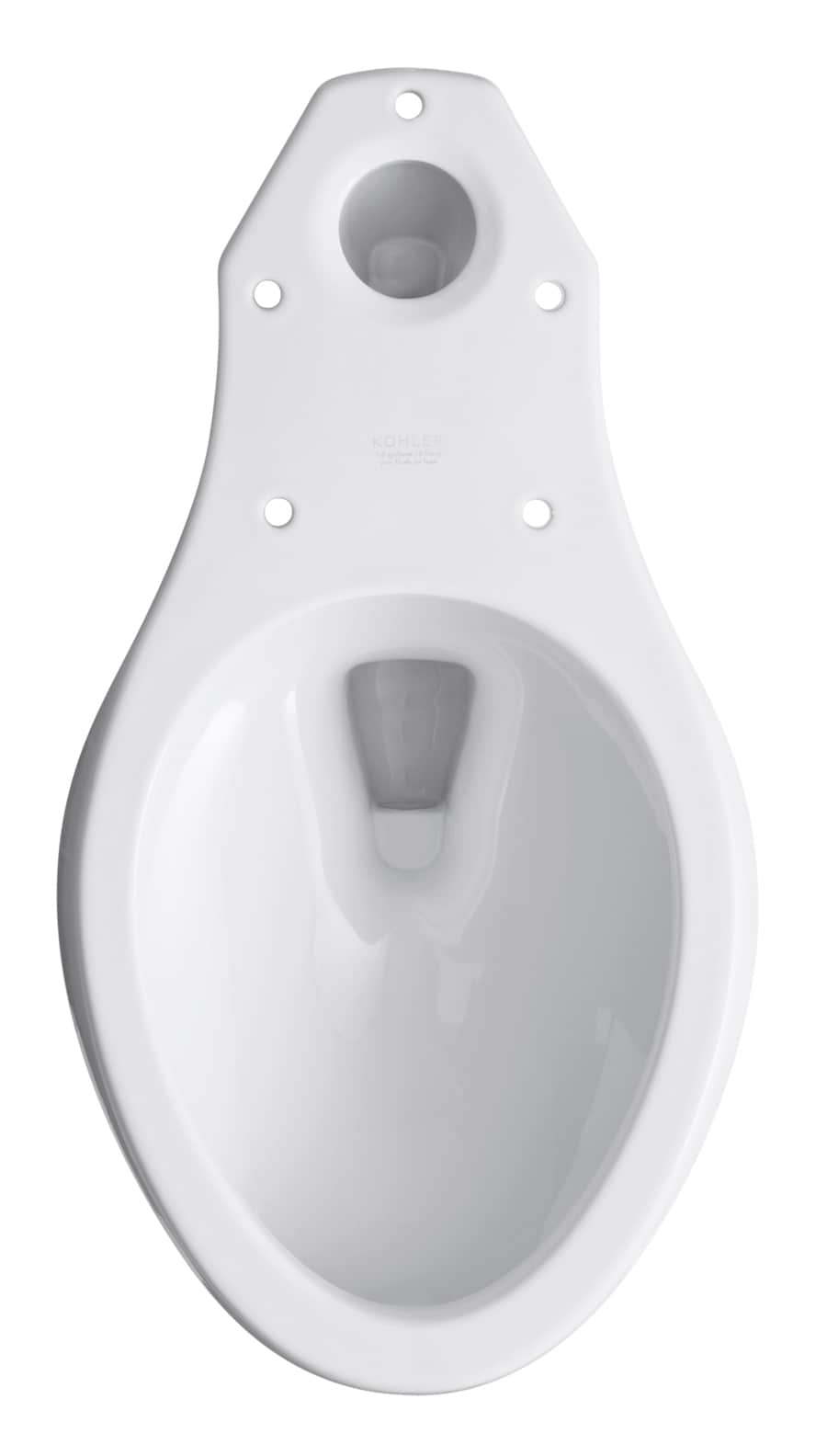 Taza de baño alargada a la altura de la silla en negro Black Black de la línea Highline de KOHLER con Largo de 12 pulgadas 4199-7.