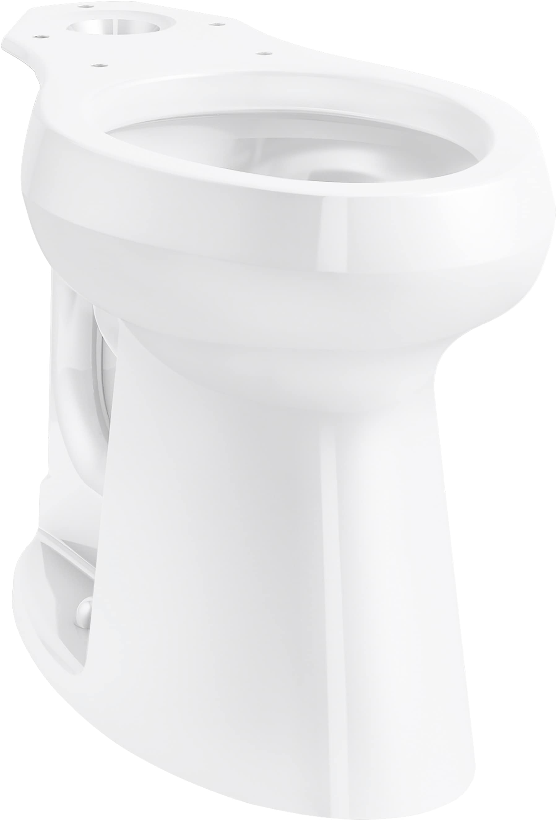 Taza de baño alargada de altura de silla en color blanco KOHLER Highline con descarga de 12 pulgadas - Modelo K-22661-0