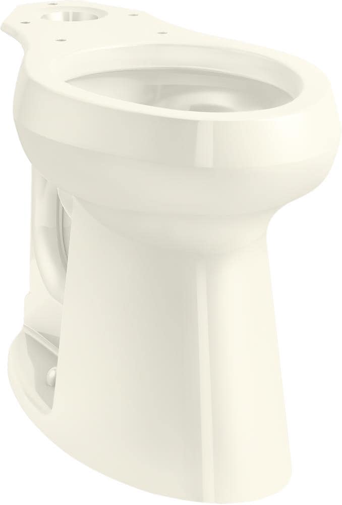 Taza de baño alargada de altura de silla en color almendra Highline de KOHLER con salida de 12 pulgadas K-22661-96