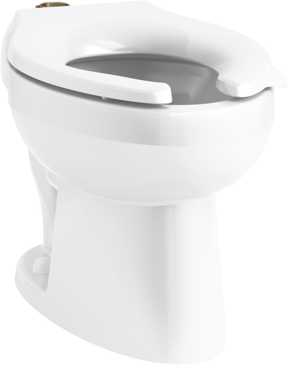 Taza de baño comercial alargada de altura estándar color blanco Ultra Wellcomme de KOHLER con descarga de 10 pulgadas - K-96053-0