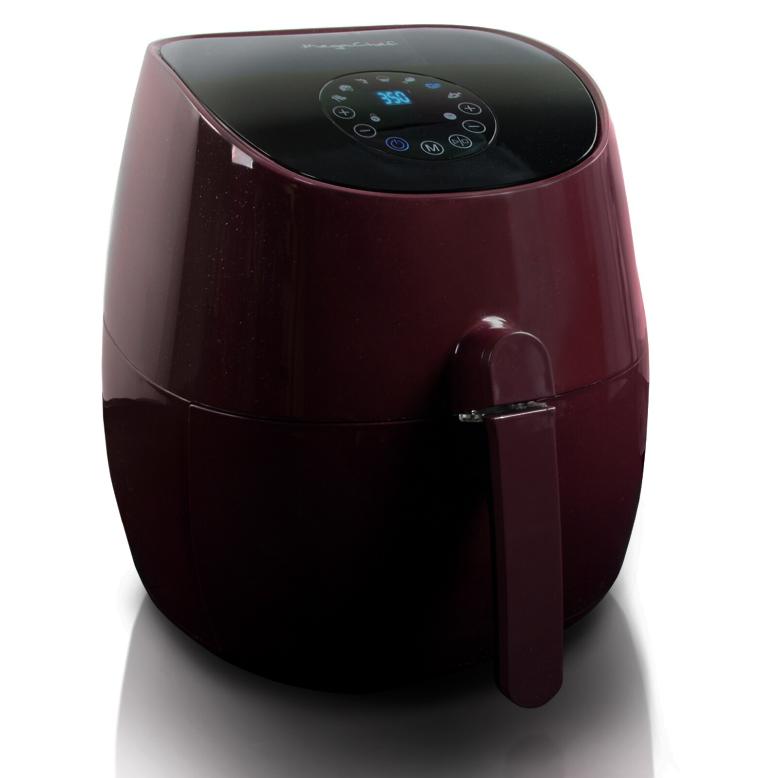 Freidora de aire digital roja de 3.5 cuartos MegaChef con 1 canasta