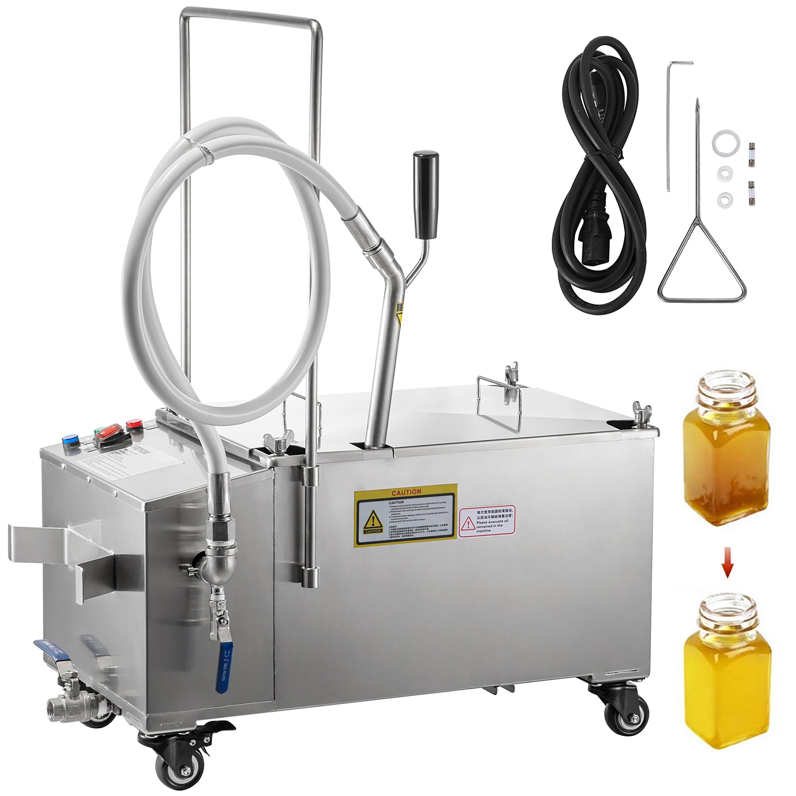 Filtro de aceite para freidora móvil de 40 litros con capacidad de 42 cuartos de freidoras doble zona antiadherente LF5-JYF1JZYGLQJG1V1