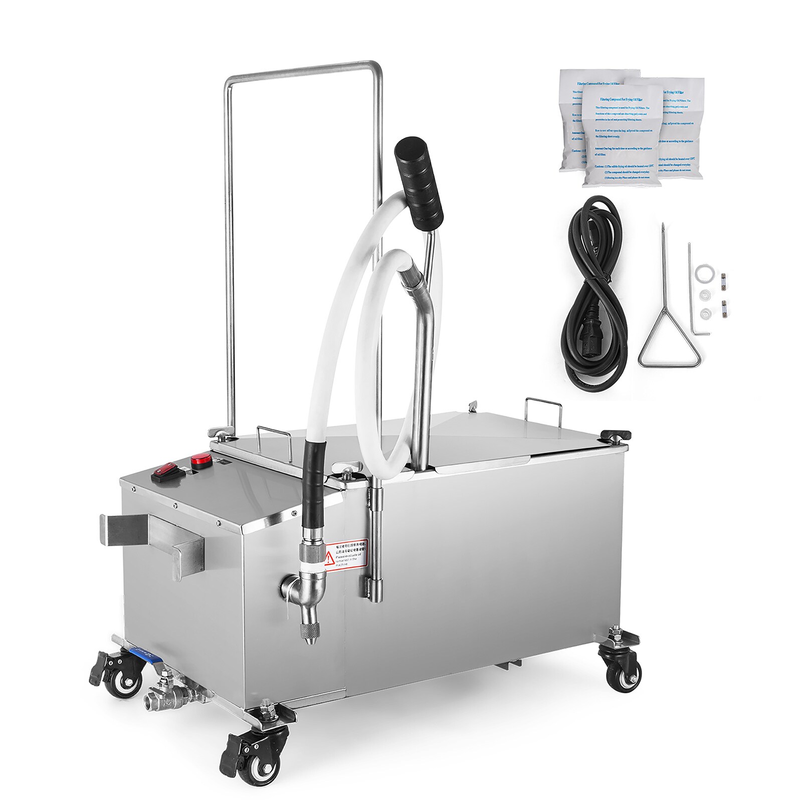 Filtro de aceite para freidora móvil de 40 litros con capacidad de 42 cuartos de freidoras doble zona antiadherente LF5-JYF1JZYGLQJG1V1