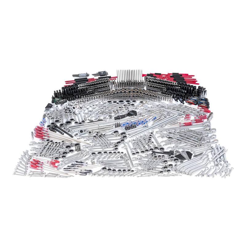 Set de herramientas para mecánicos maestros Husky de 1/4, 3/8 y 1/2 pulgadas con dados de impacto (1025 piezas) - H1025MTSPORM