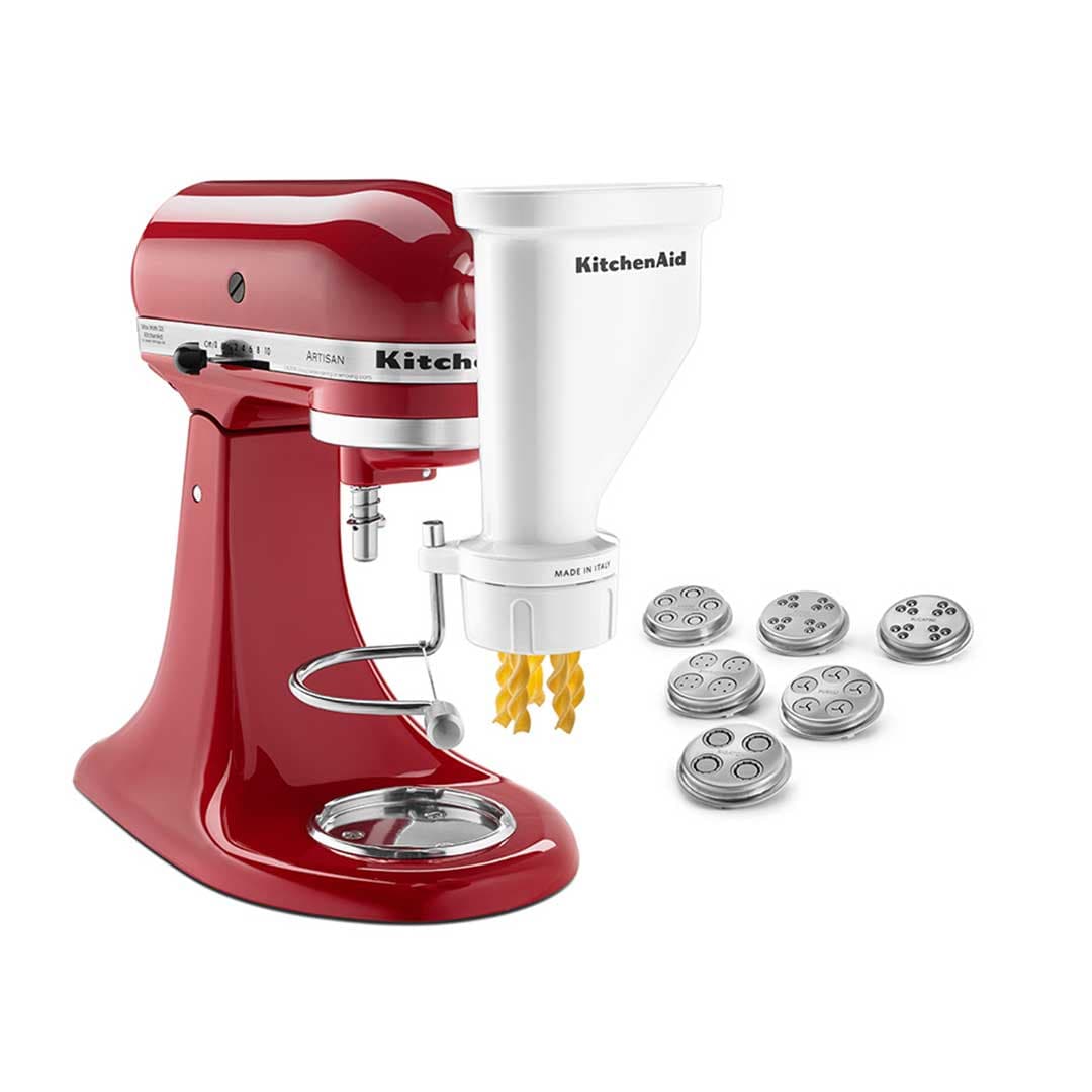 Aditamento para hacer pasta para batidora KitchenAid de plástico blanco