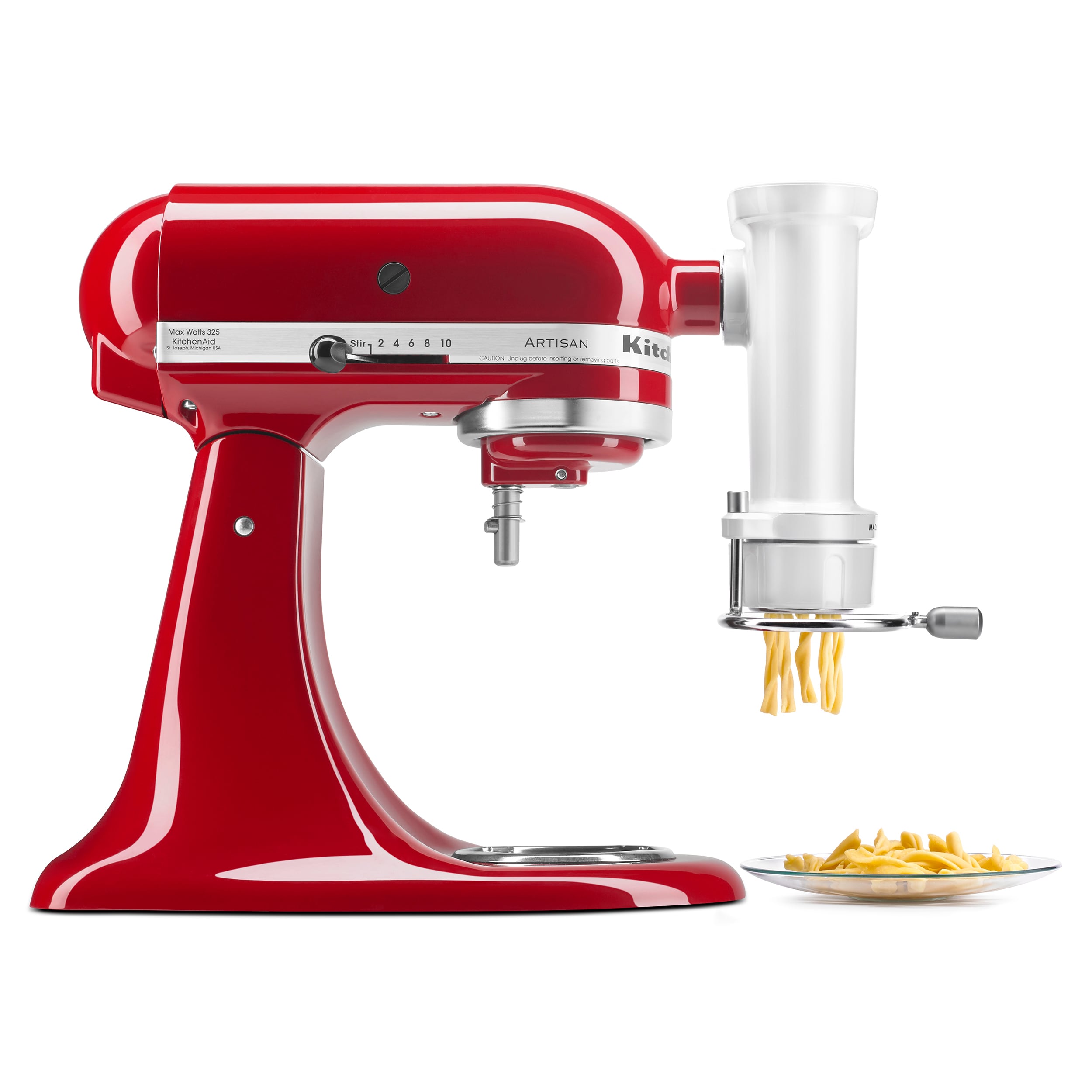 Aditamento para hacer pasta para batidora KitchenAid de plástico blanco