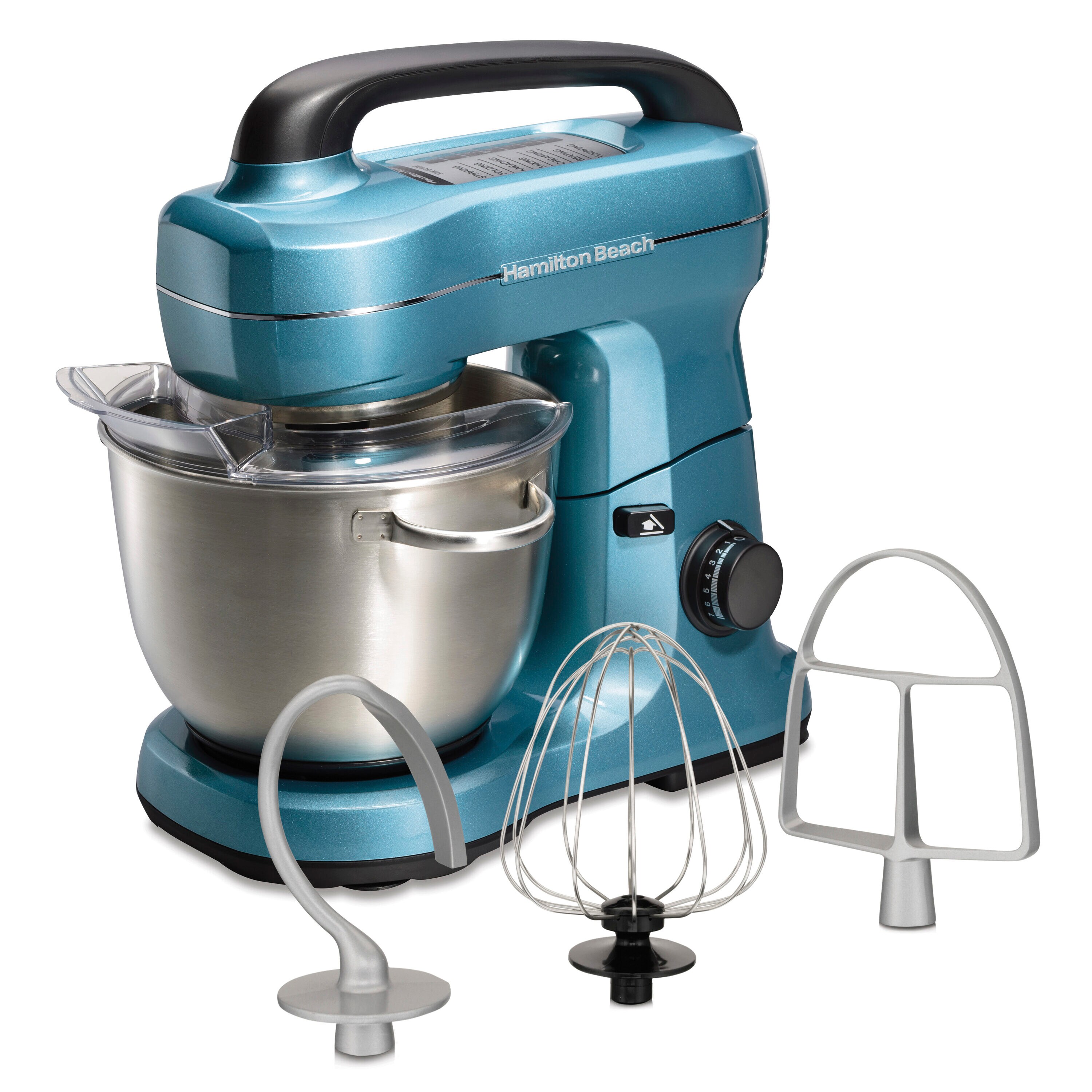 Batidora de pedestal inclinable azul de 4 cuartos de Hamilton Beach 63393G