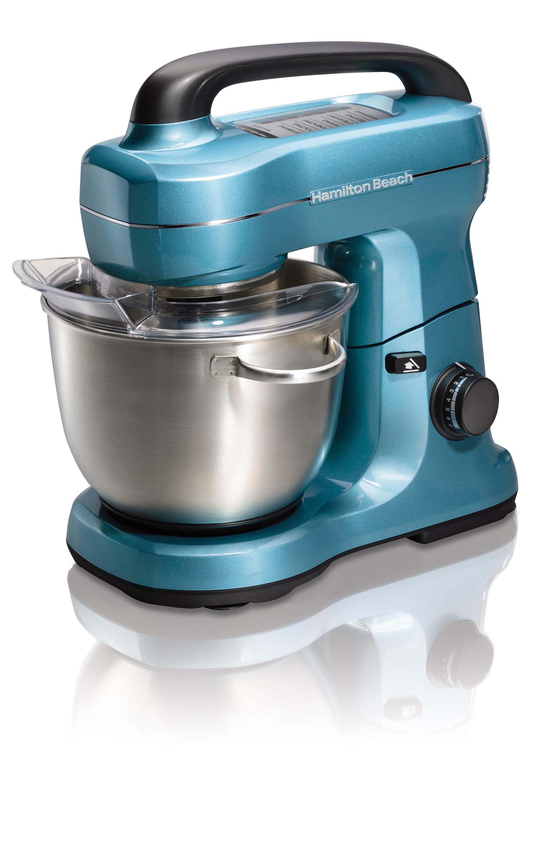 Batidora de pedestal inclinable azul de 4 cuartos de Hamilton Beach 63393G