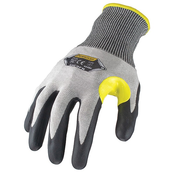Guantes de tejido Ironclad Performance Wear, Nivel de corte A3, calibre 18, negro/gris, M - SKC3FN-03-M
