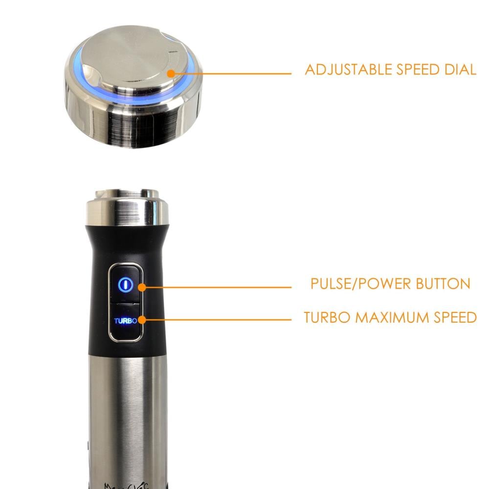 Batidora de Mano MegaChef de 2 Velocidades con Almacenamiento (Acero Inoxidable) 849105671M