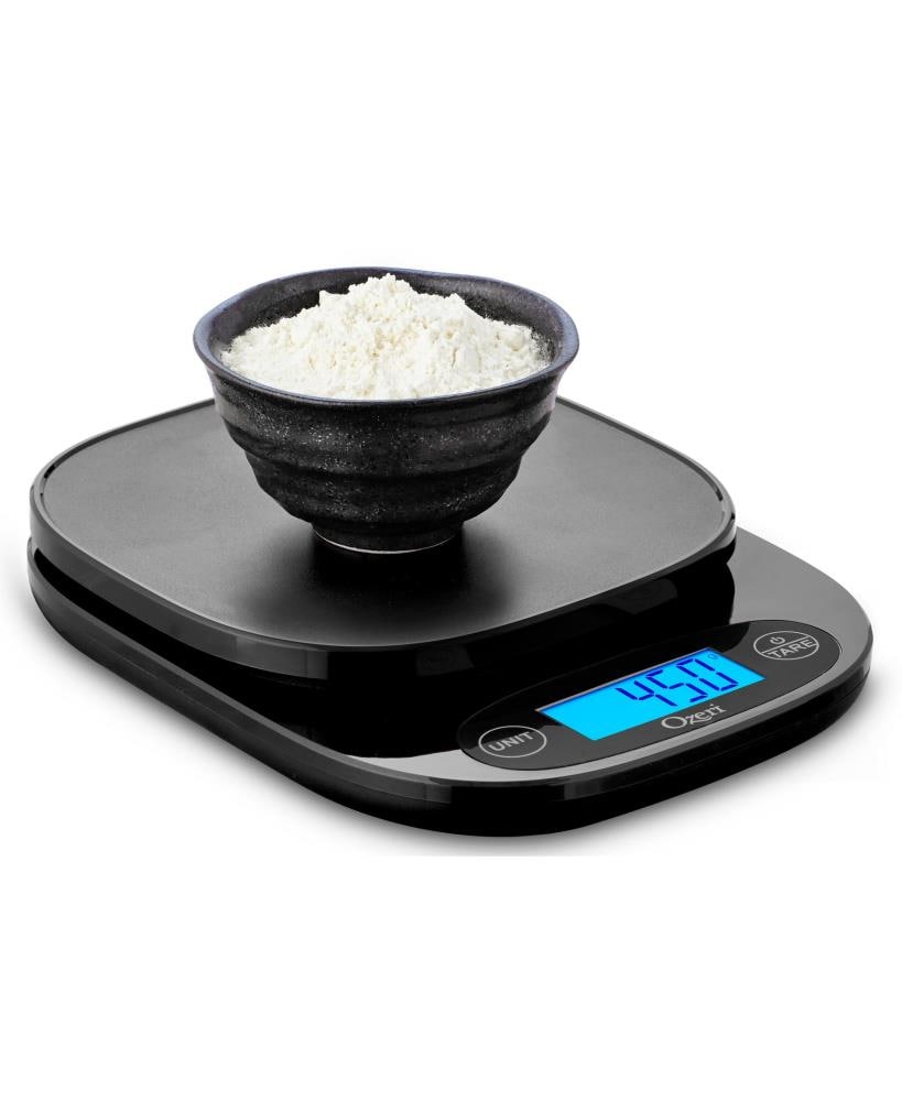 Báscula de Cocina Digital Operada con Pilas en Color Negro Ozeri ZK420-B