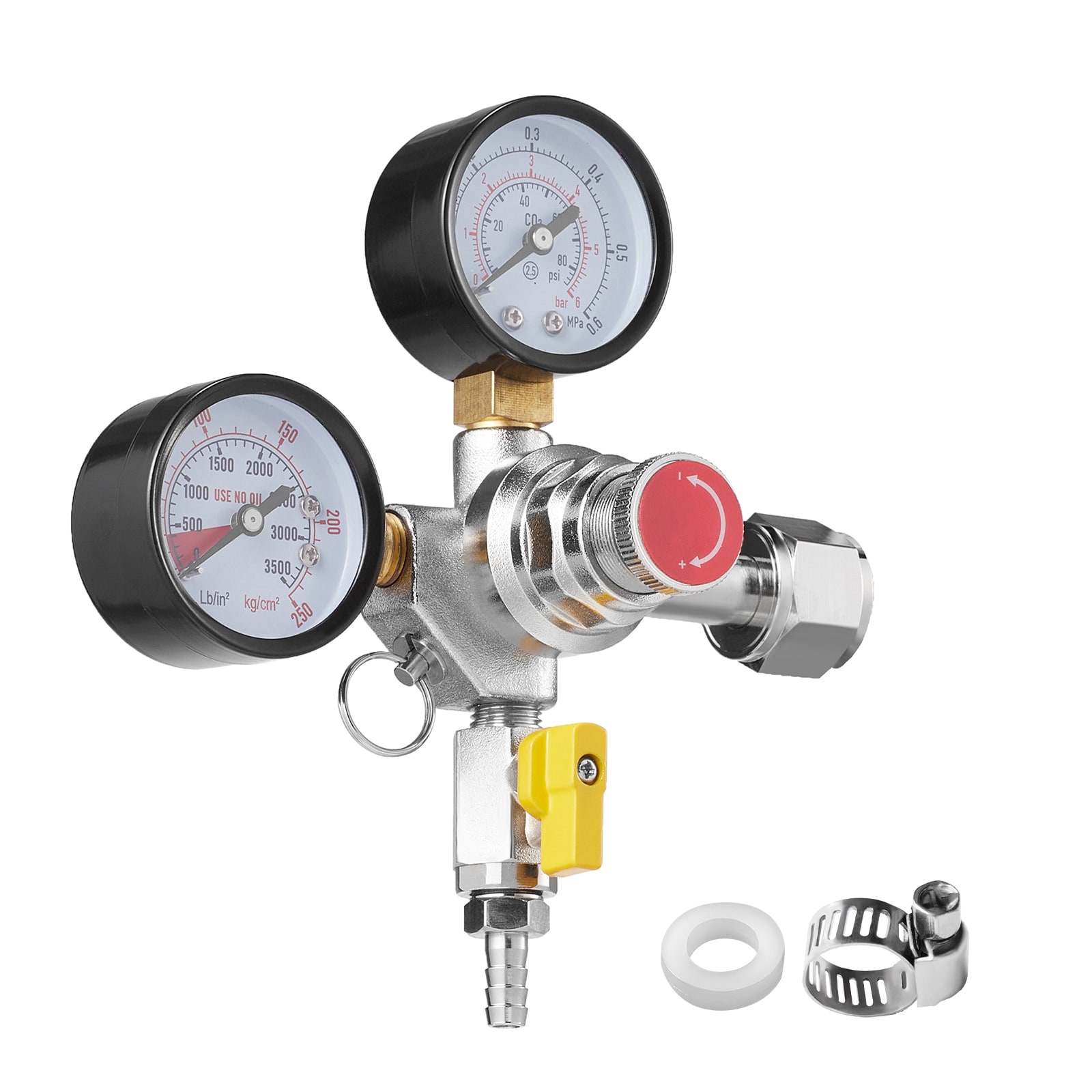 Válvula de control de doble medición de gases con regulador de dióxido de carbono SVOPESYJDJQ2101275V0