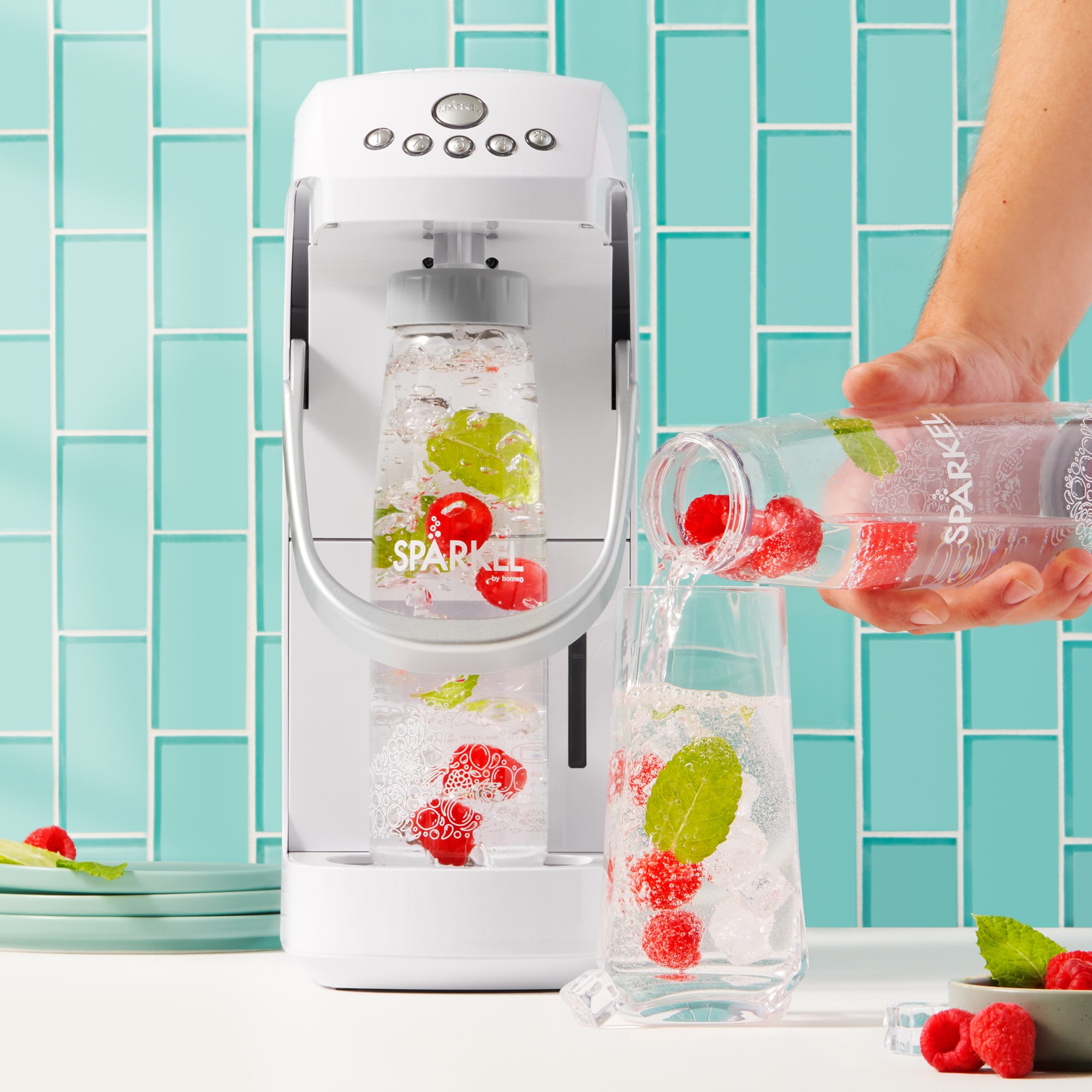 Fabricador de soda programable SPARKEL Blanco (Hace agua con gas y soda) BOI-003-002-W