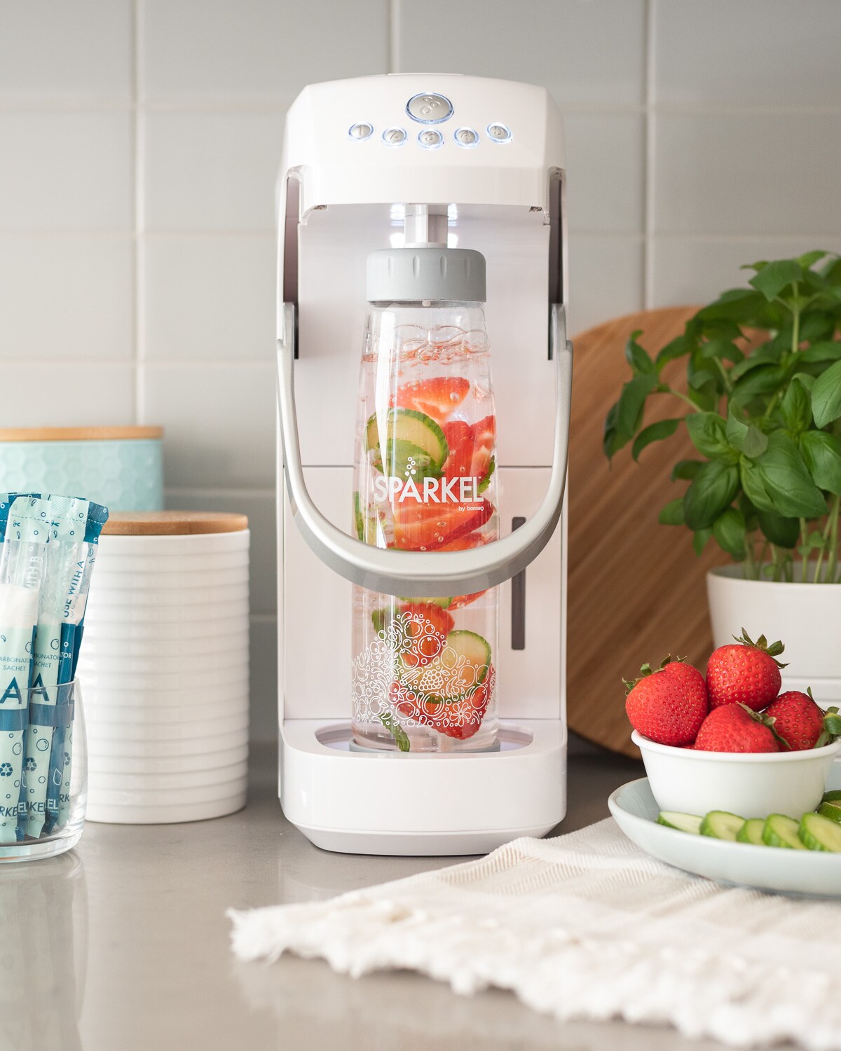 Fabricador de soda programable SPARKEL Blanco (Hace agua con gas y soda) BOI-003-002-W