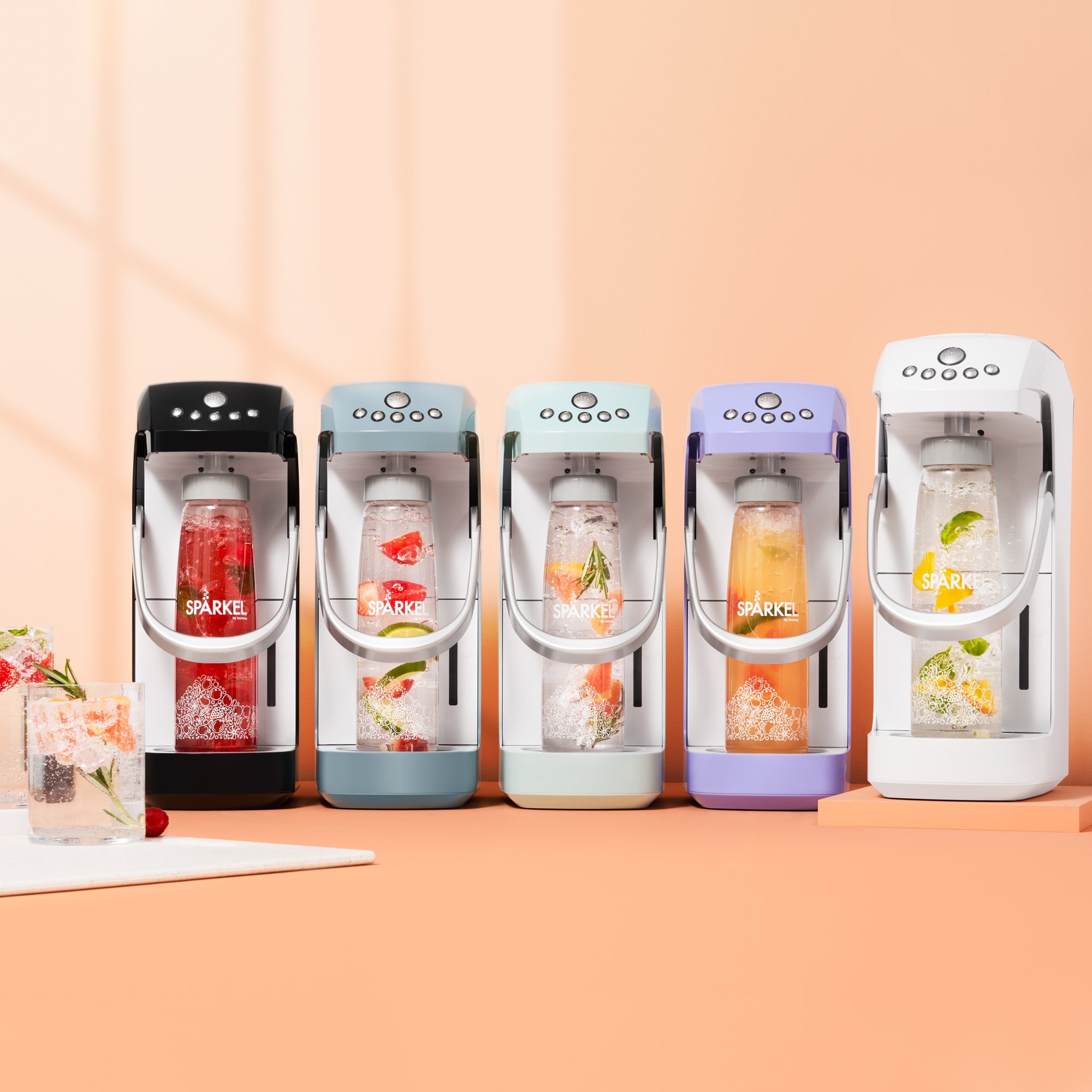 Fabricador de soda programable SPARKEL Blanco (Hace agua con gas y soda) BOI-003-002-W