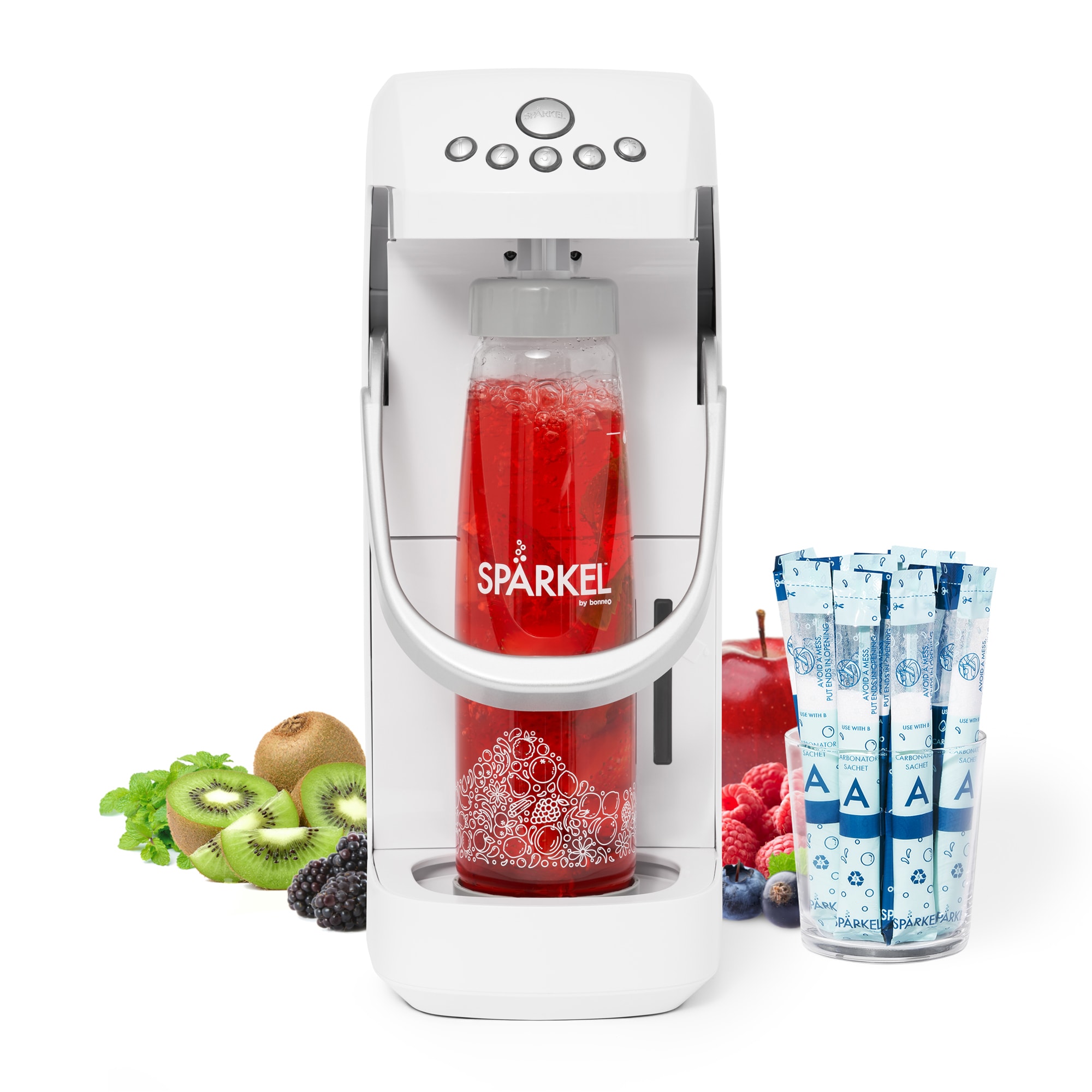Fabricador de soda programable SPARKEL Blanco (Hace agua con gas y soda) BOI-003-002-W