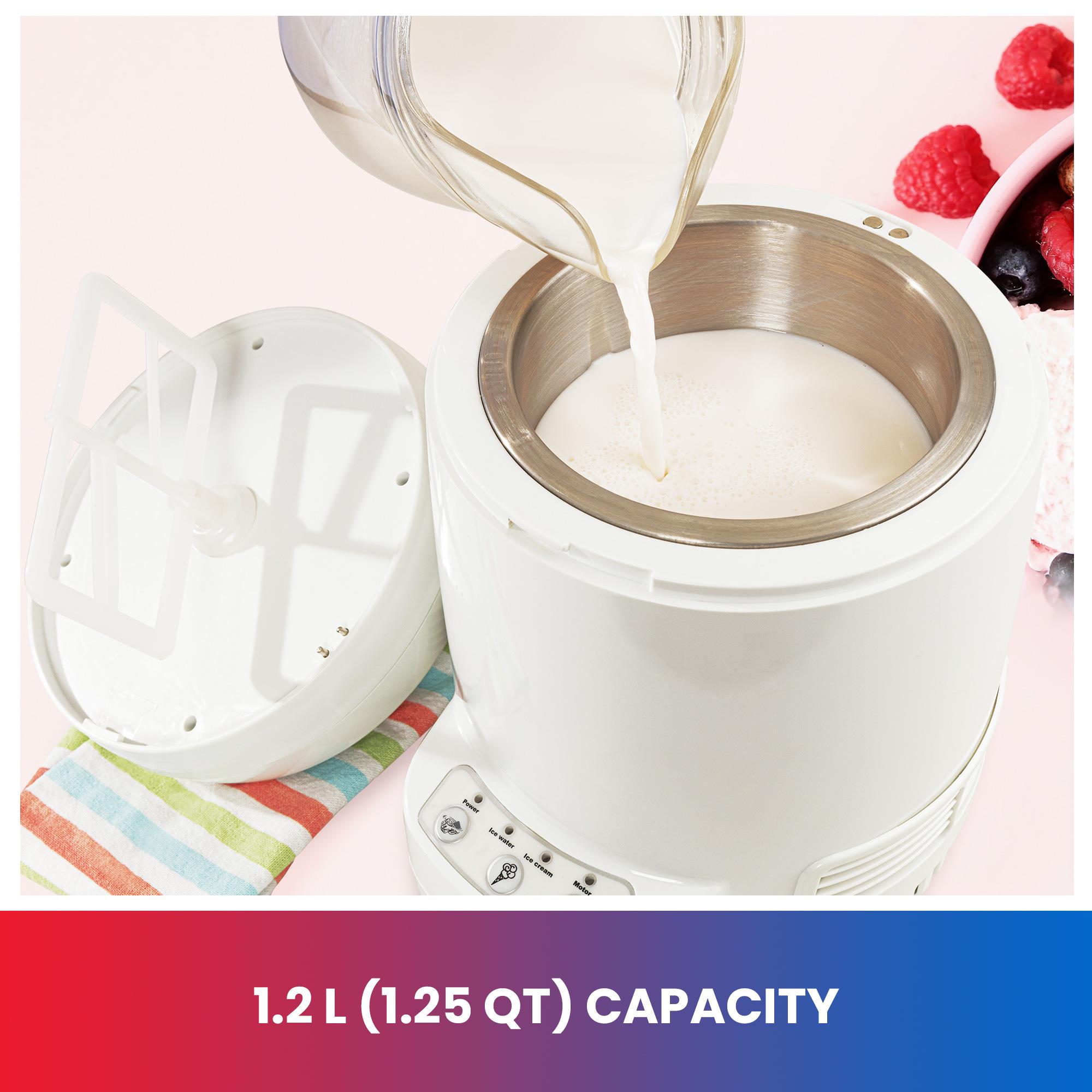 Máquina para hacer helados eléctrica Koolatron de 1.25 cuartos (Prepara: Gelato, Sorbete, Helado de Yogur Congelado, Helado de Servir Suave) TCIF06G