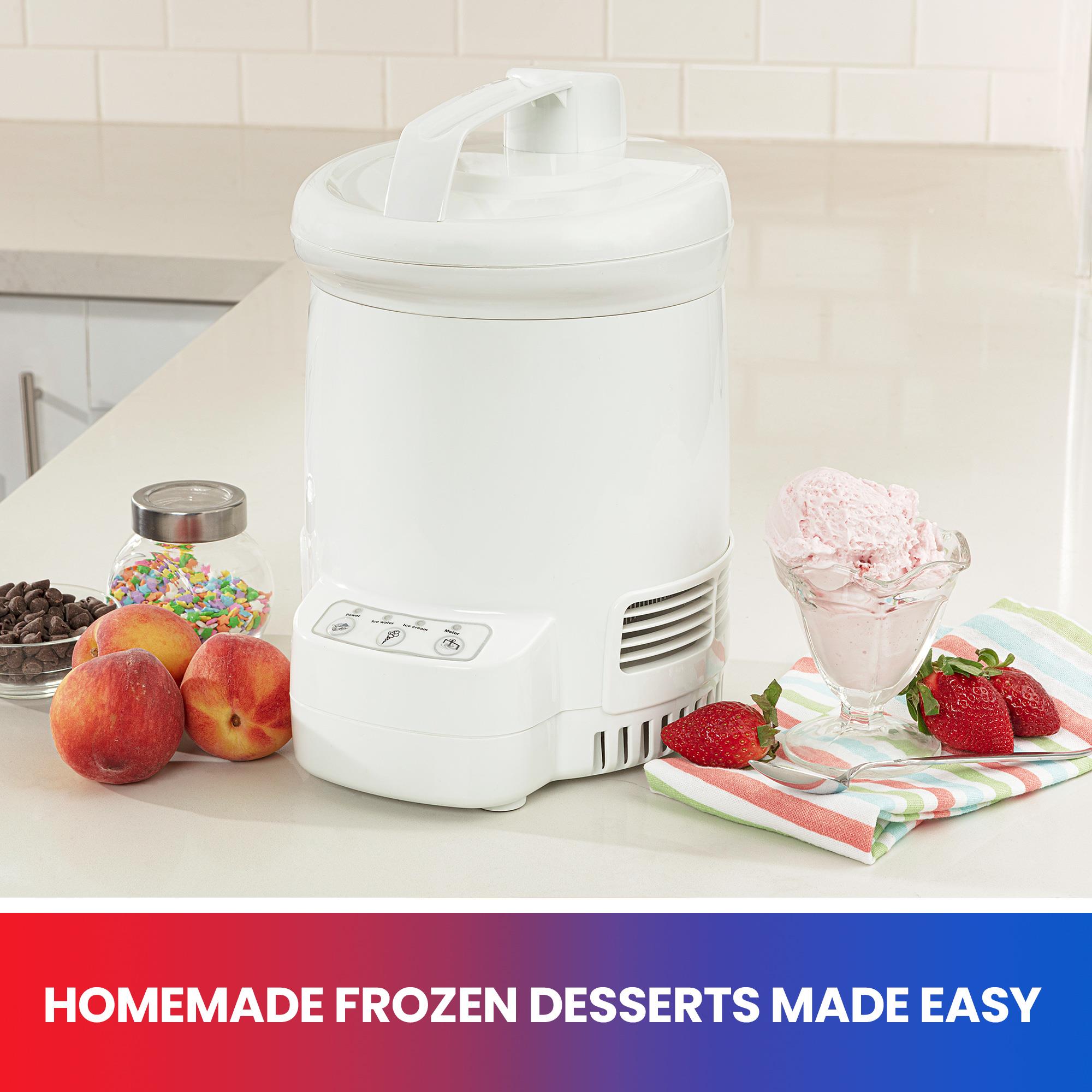 Máquina para hacer helados eléctrica Koolatron de 1.25 cuartos (Prepara: Gelato, Sorbete, Helado de Yogur Congelado, Helado de Servir Suave) TCIF06G