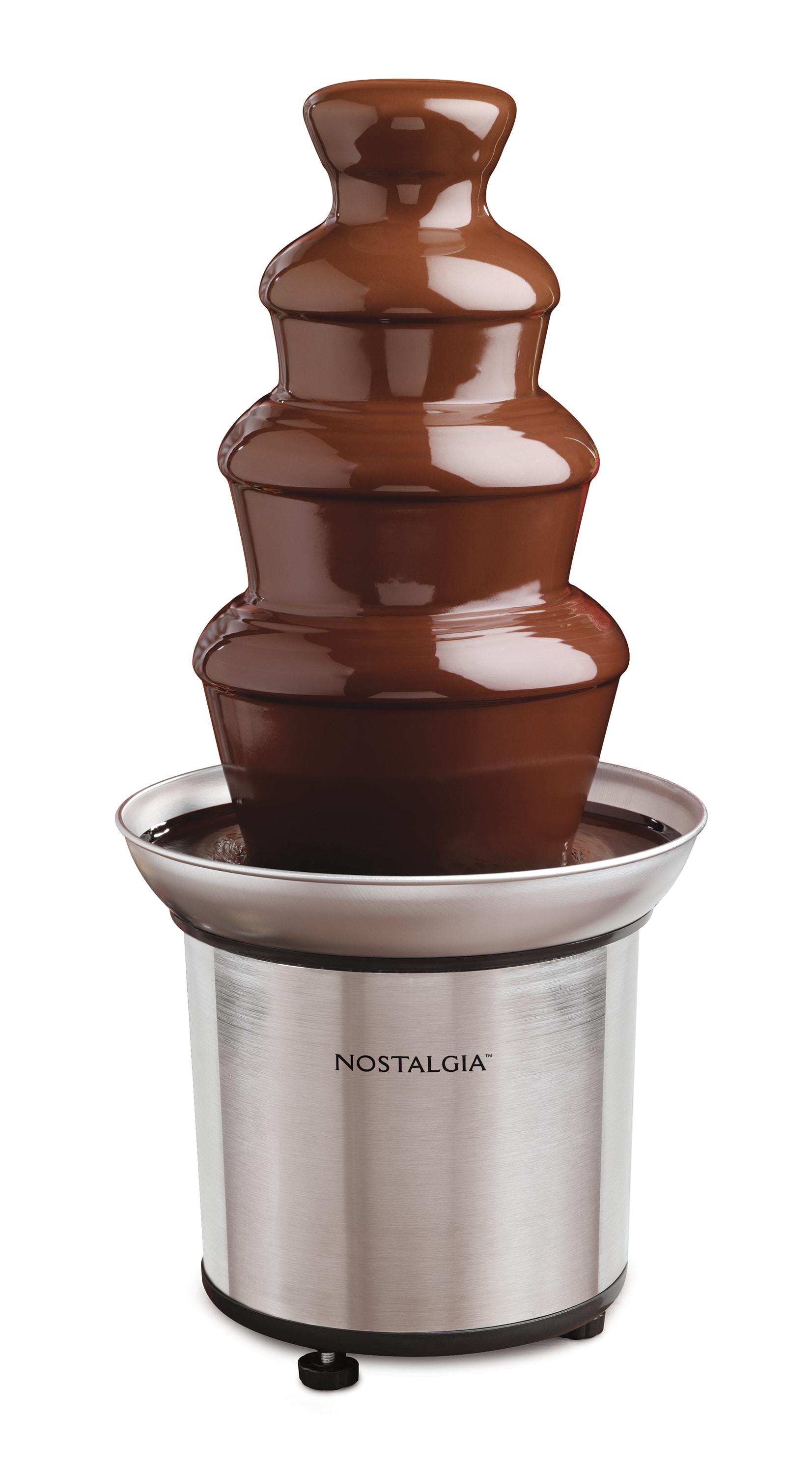 Fuente de chocolate de acero inoxidable de 2 libras para fondue Nostalgia NCFF986SS