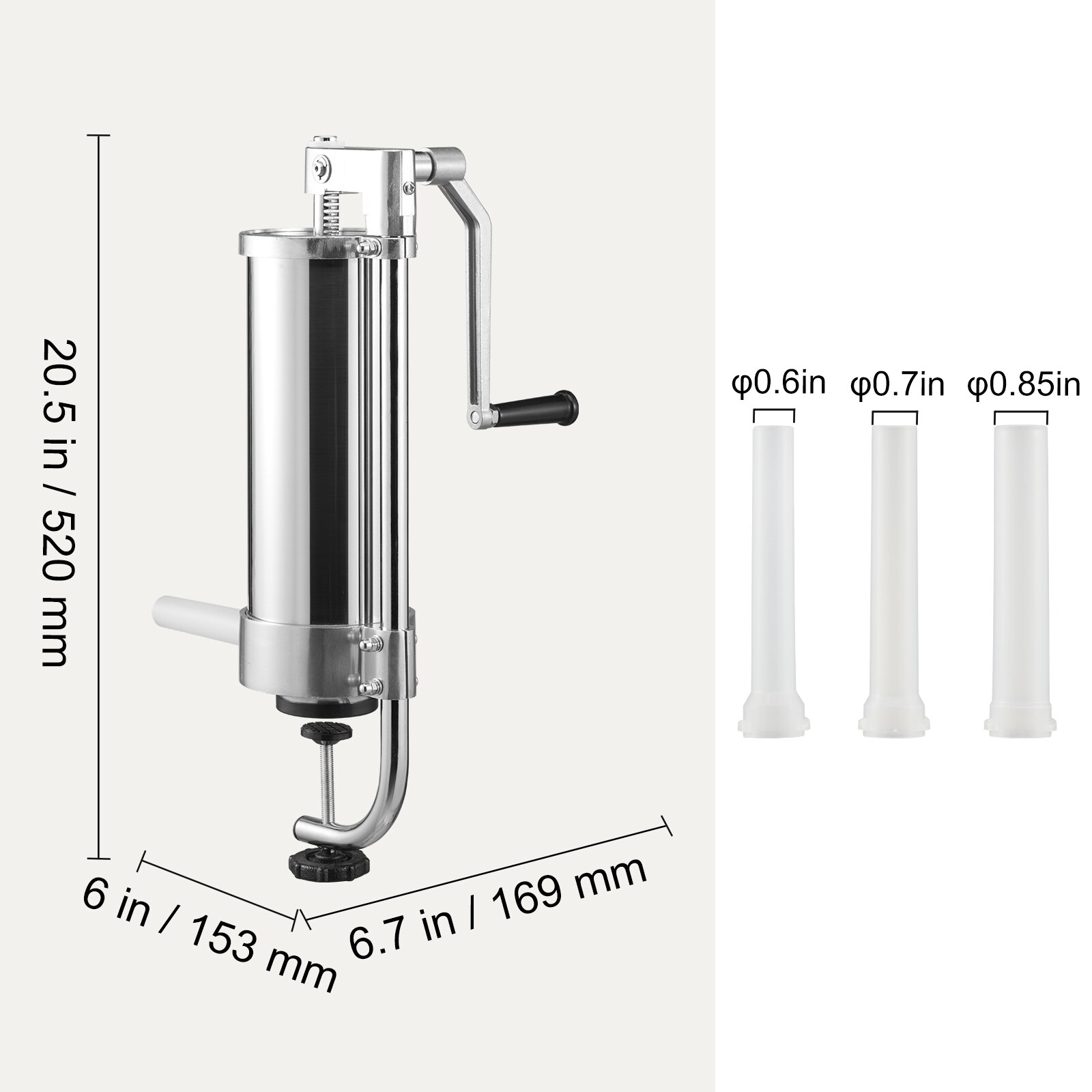 Hacedor de salchichas vertical de 3 L de grado alimenticio de acero inoxidable SUS 304