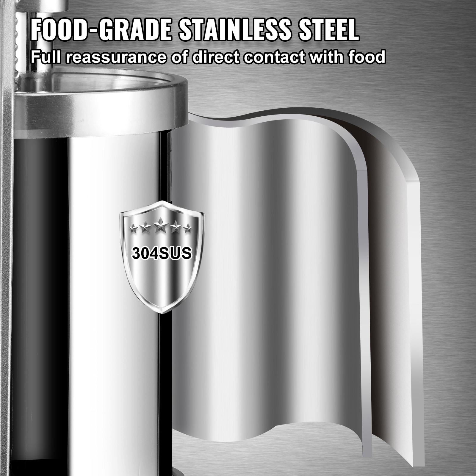 Hacedor de salchichas vertical de 3 L de grado alimenticio de acero inoxidable SUS 304