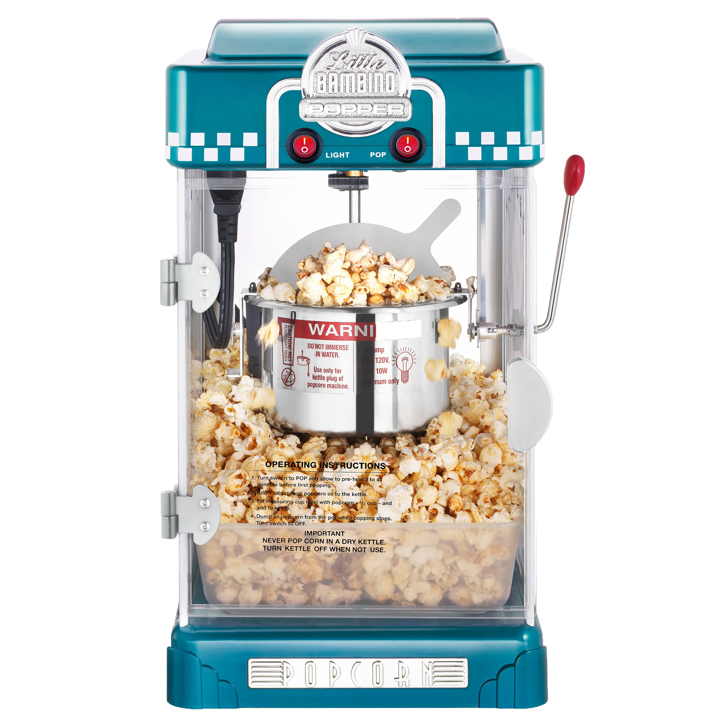 Máquina para hacer palomitas de maíz en la encimera con aceite azul de 16 tazas de Great Northern Popcorn