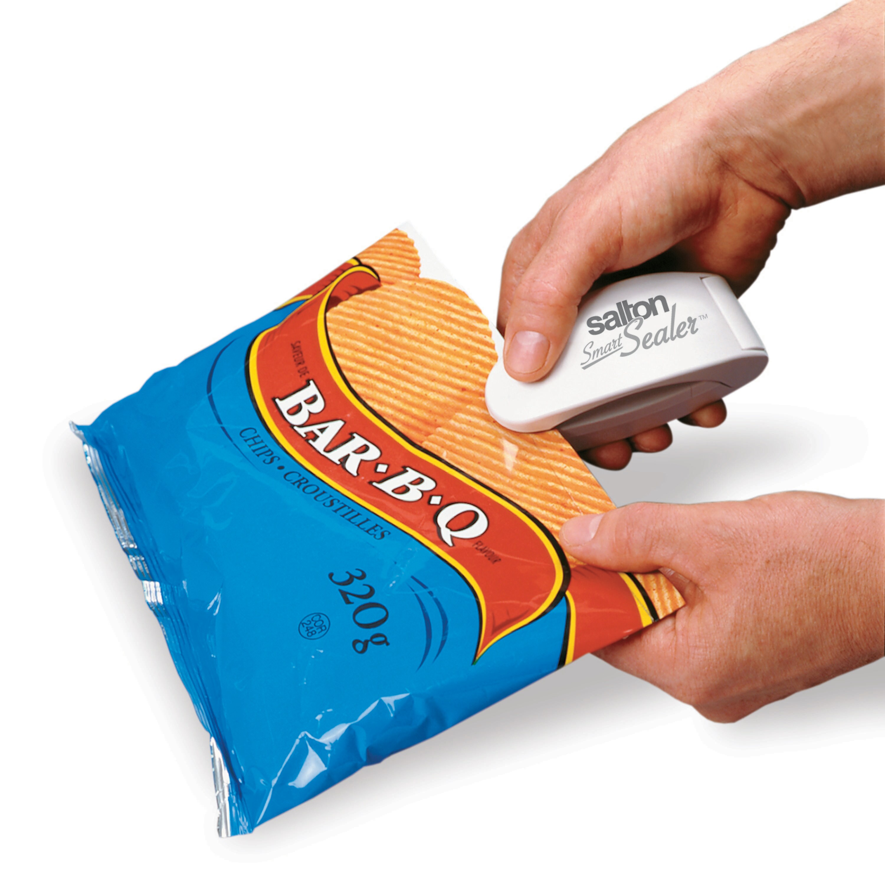 Sellador de bolsas de mano blanco Salton 0.2 pulgadas de alto x 1.8 pulgadas de ancho x 2 pulgadas de profundidad BS1442