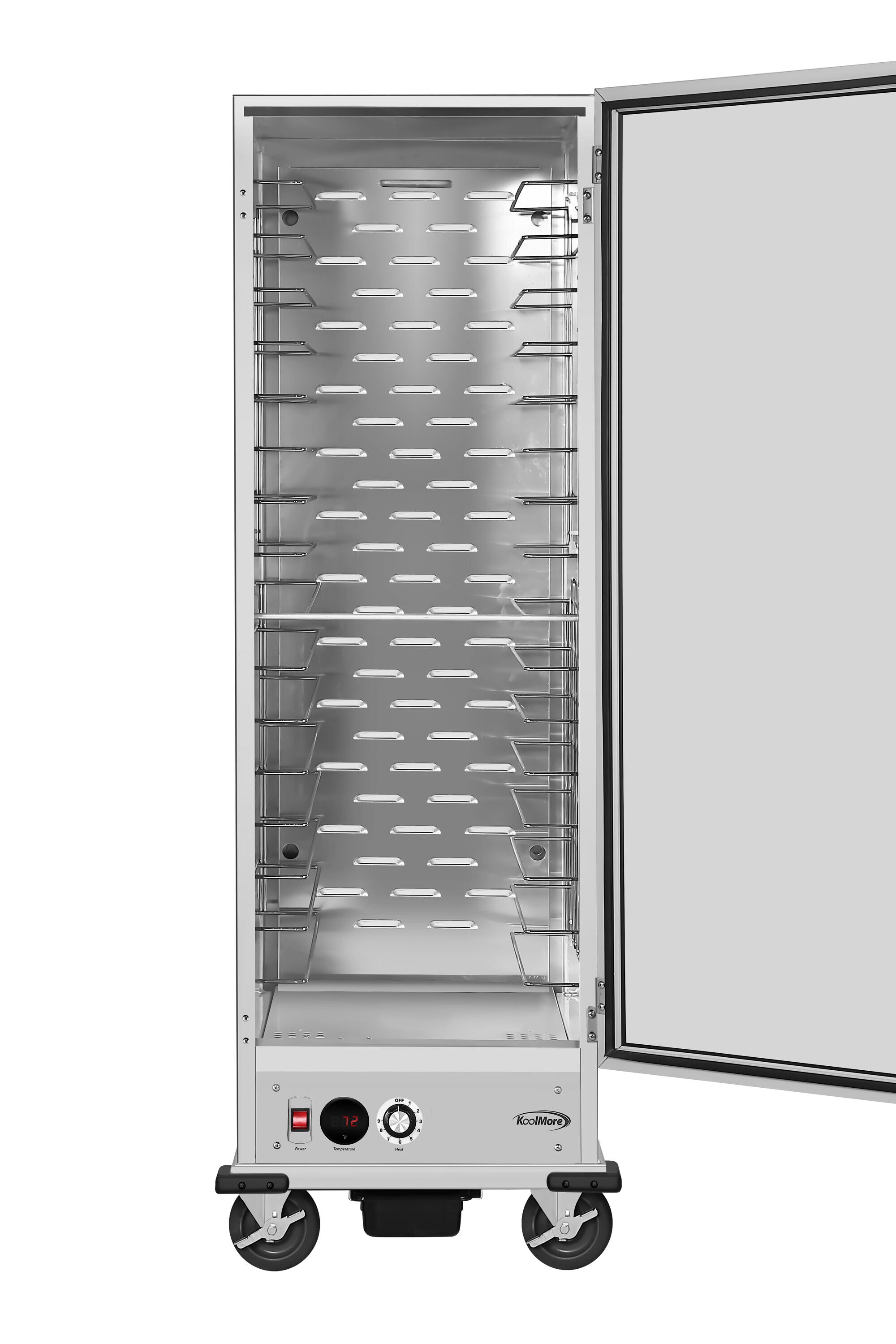 Charola eléctrica de calentamiento comercial de 940 cuartos LOW-KM-CH36-WNGL de KoolMore - Estación 1