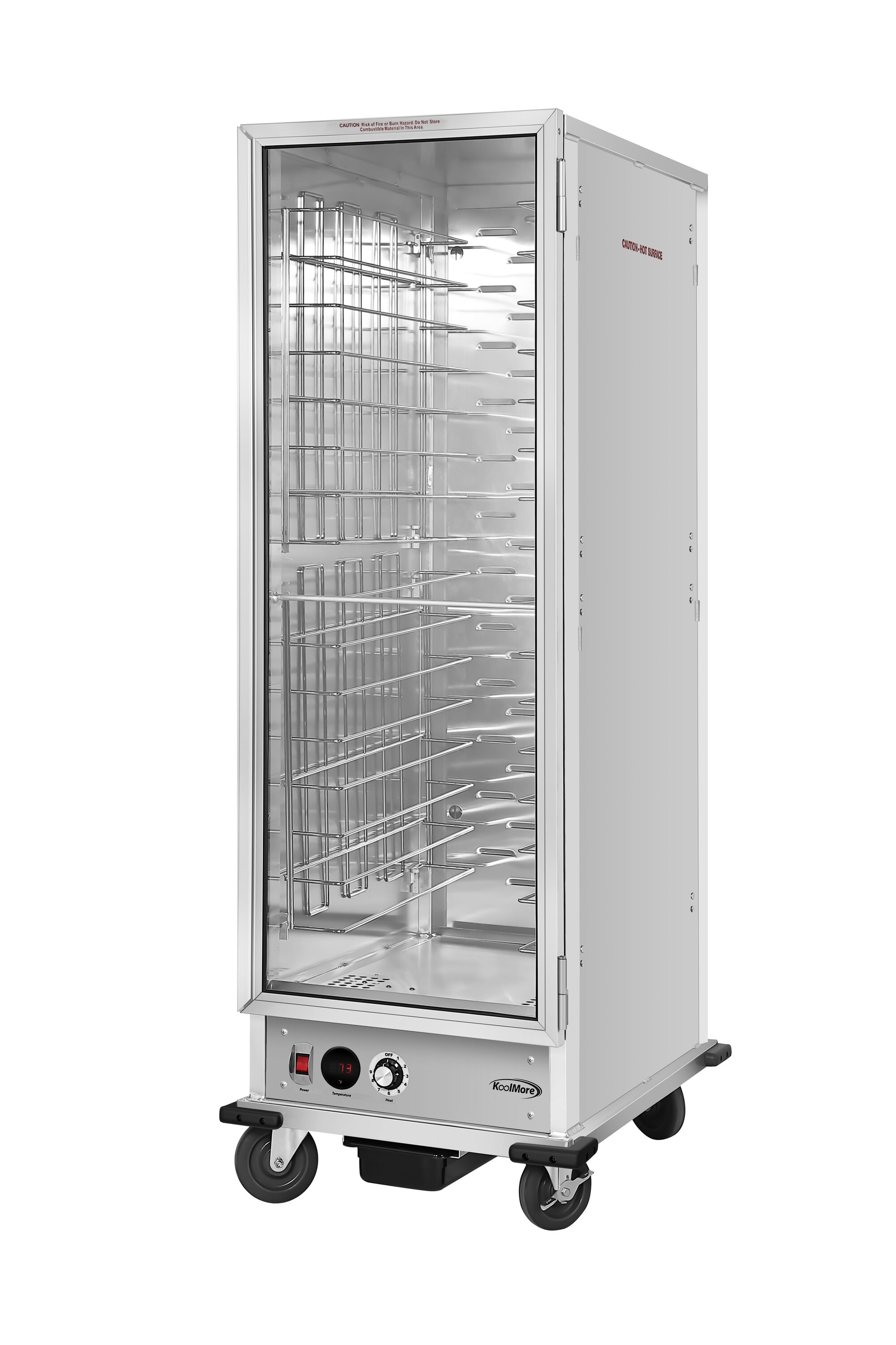 Charola eléctrica de calentamiento comercial de 940 cuartos LOW-KM-CH36-WNGL de KoolMore - Estación 1