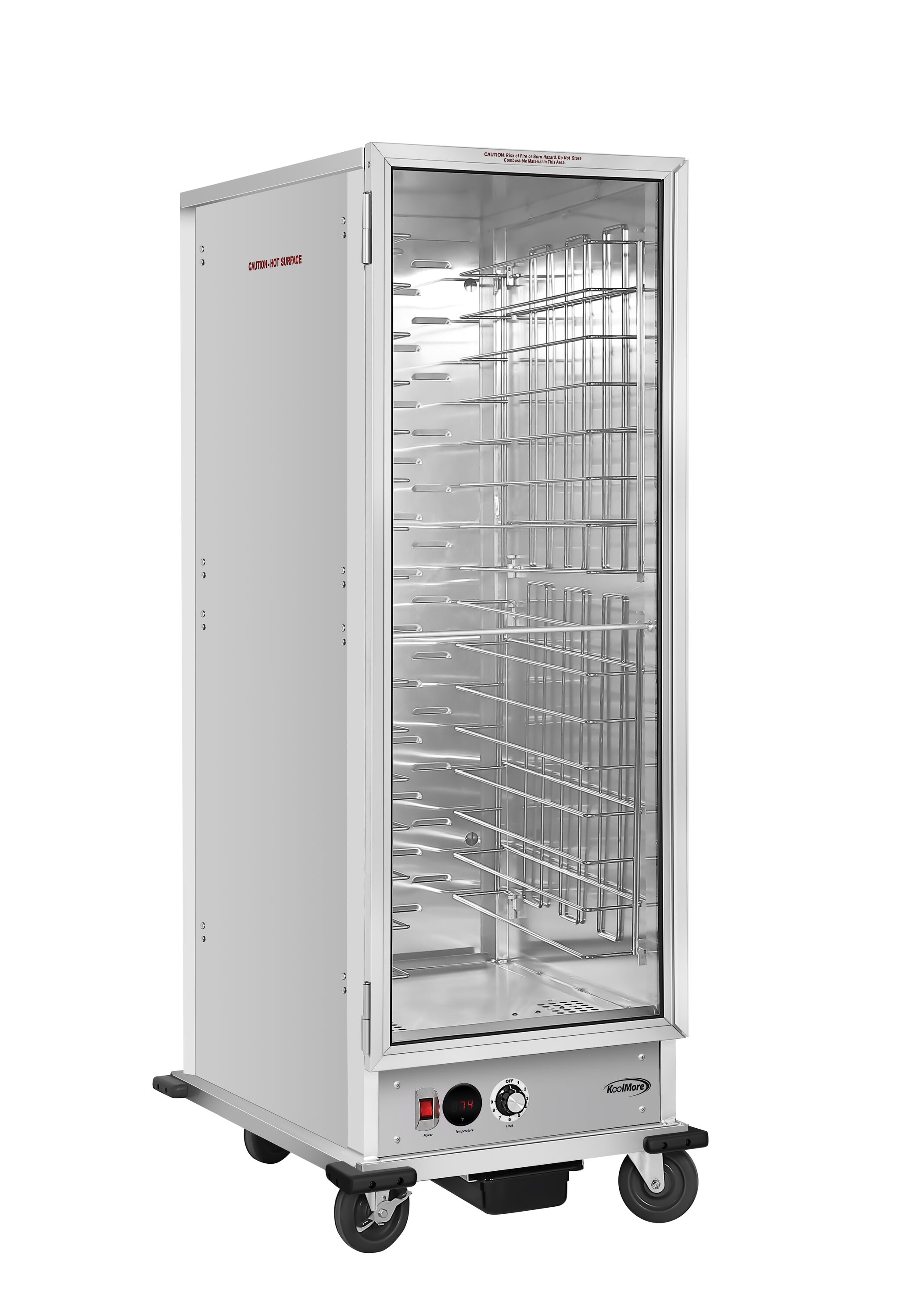 Charola eléctrica de calentamiento comercial de 940 cuartos LOW-KM-CH36-WNGL de KoolMore - Estación 1